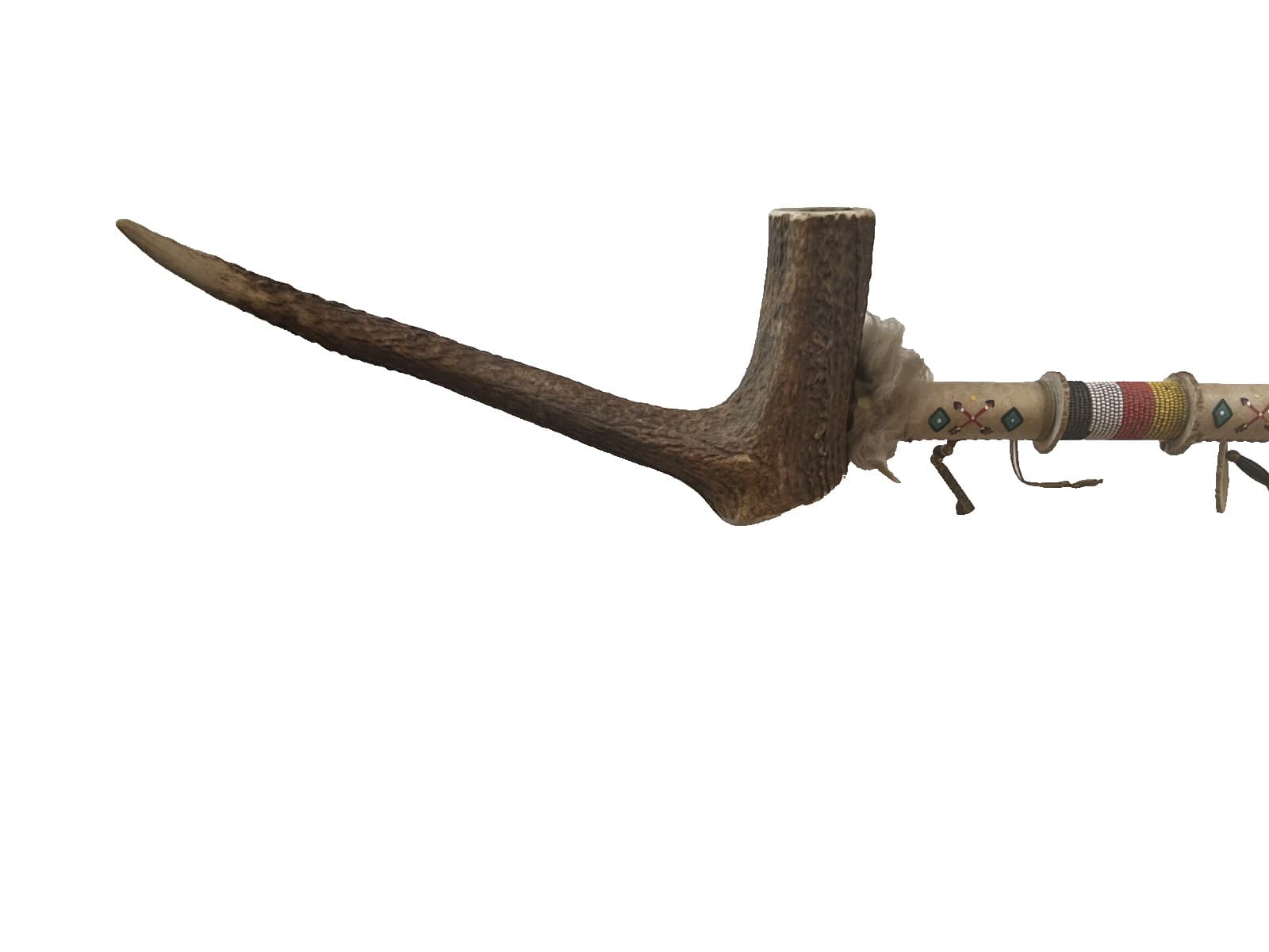 Native American Peace Pipe with Real Antler - Over 50 Years Old 6