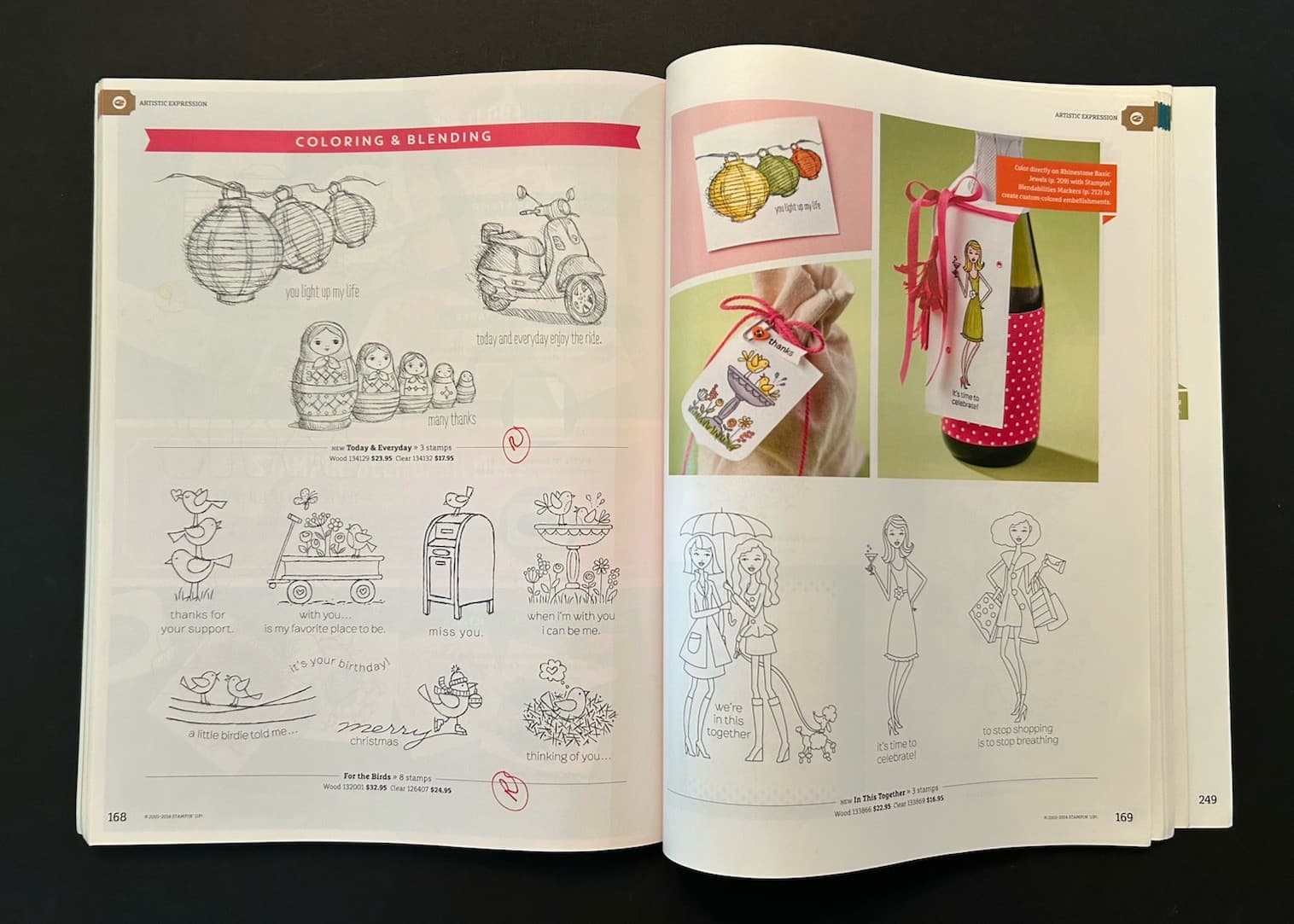 Stampin' Up! Idea Book & Catalog 2014 - 2015 Stamping Card Making Techniques 5