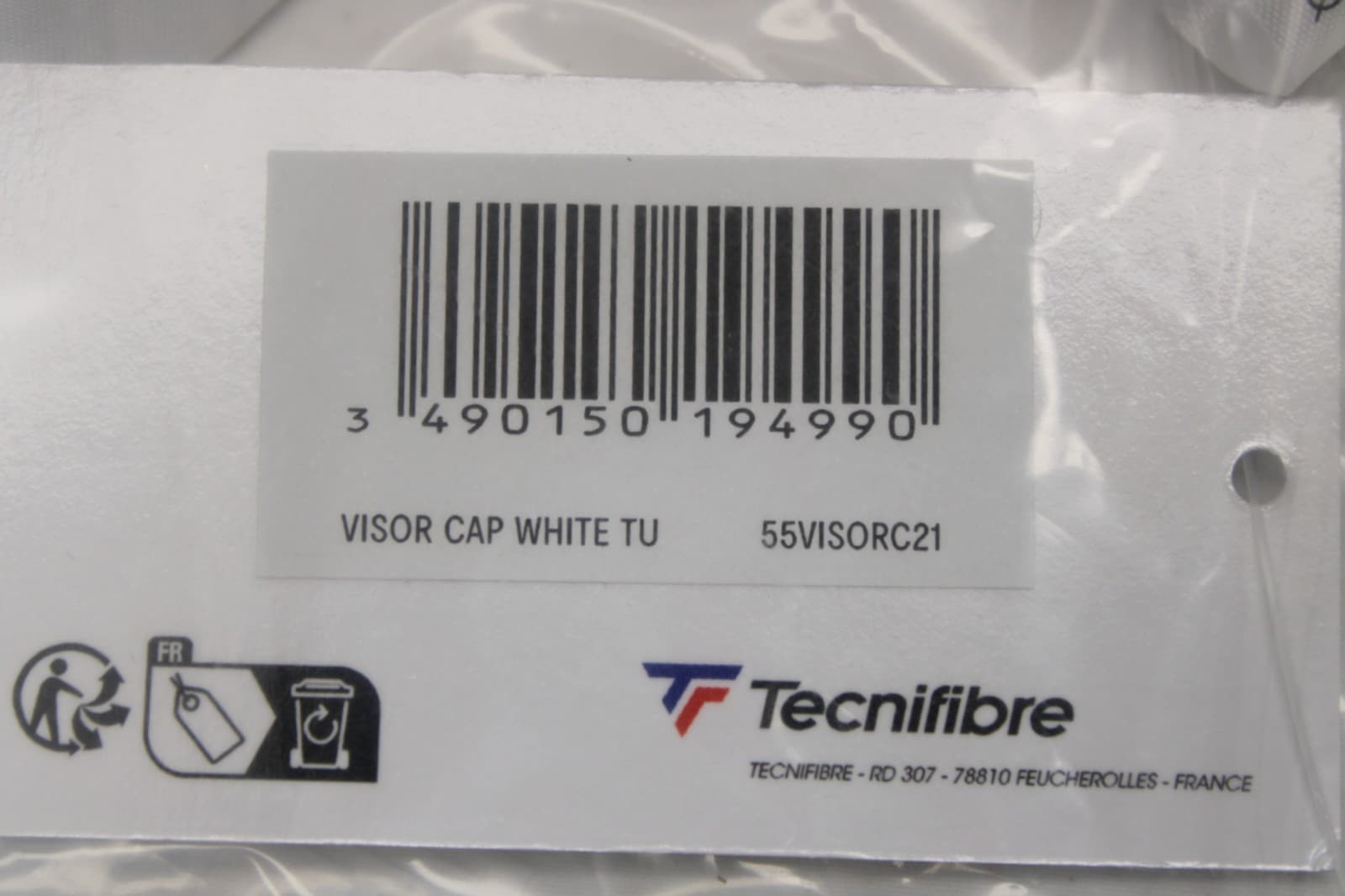 *NWT* UNISEX TECNIFIBRE PRO ADJUSTABLE TENNIS VISOR (WHITE) #55VISORC21 3