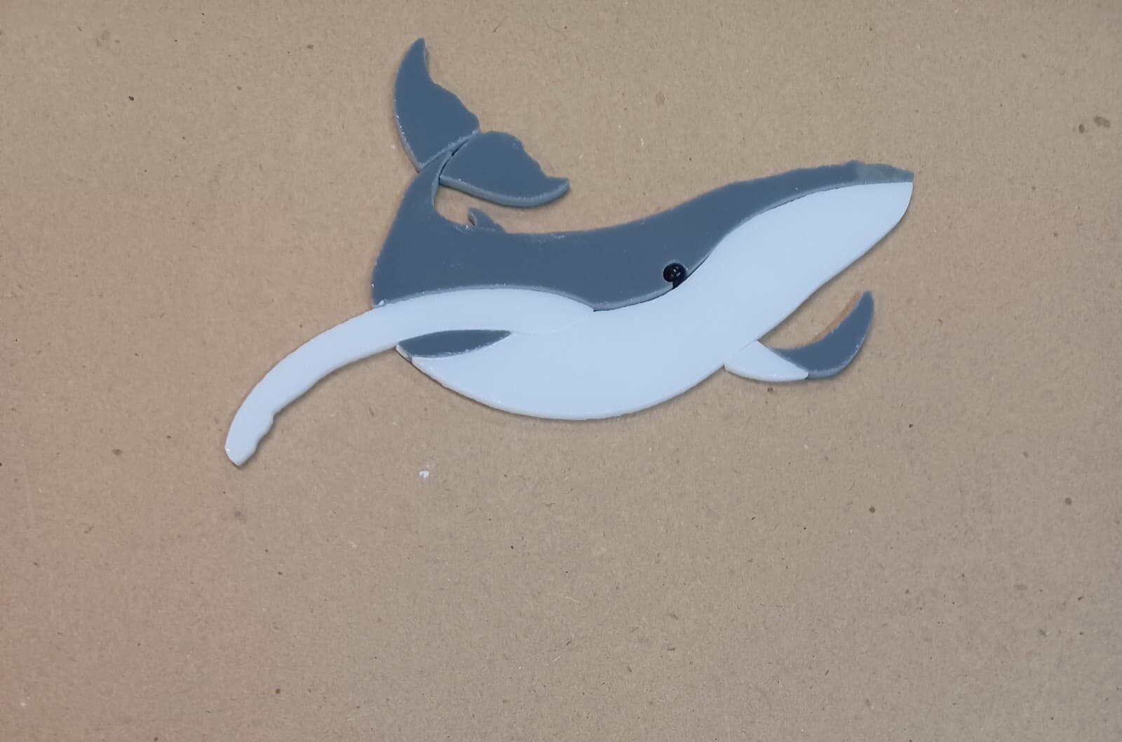 Pre cut Stained Glass Art Kit Humpback Whale Mosaic Inlay Garden Stone 3