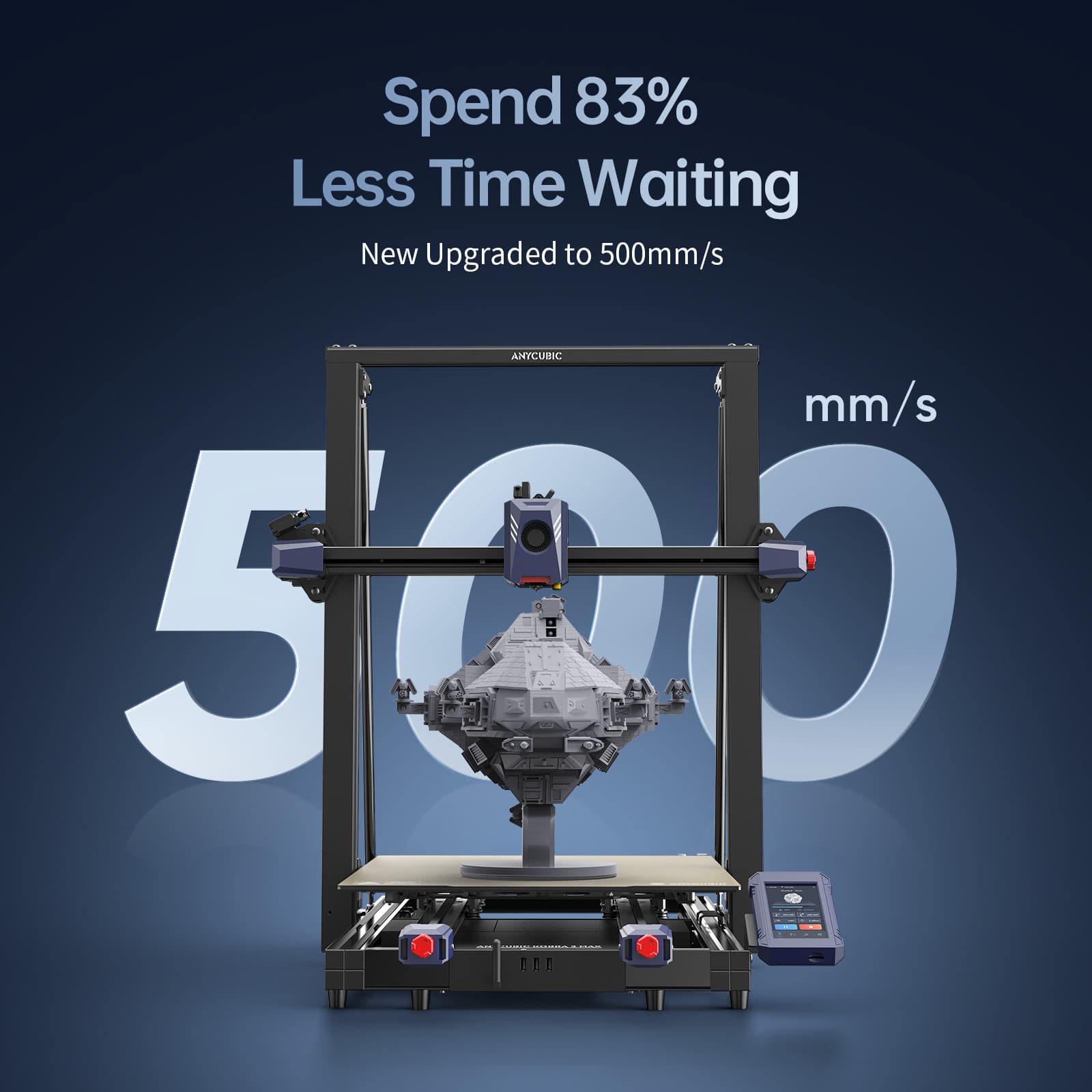 ANYCUBIC Kobra 2 Max FDM 3D Printer Large Size Max 500mm/s Printing Speed 2