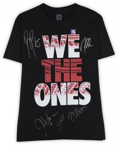 Bloodline Signed We The Ones Tribal T-Shirt w/Reigns, Heyman, the Usos, & Sikoa 2