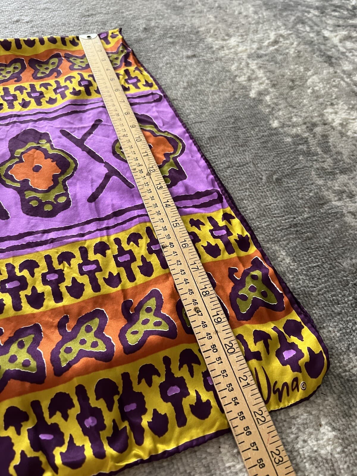 Vintage 1960’s - 70s VERA Neumann Abstract Silk Designer Scarf - 44”x 14” Mod 6