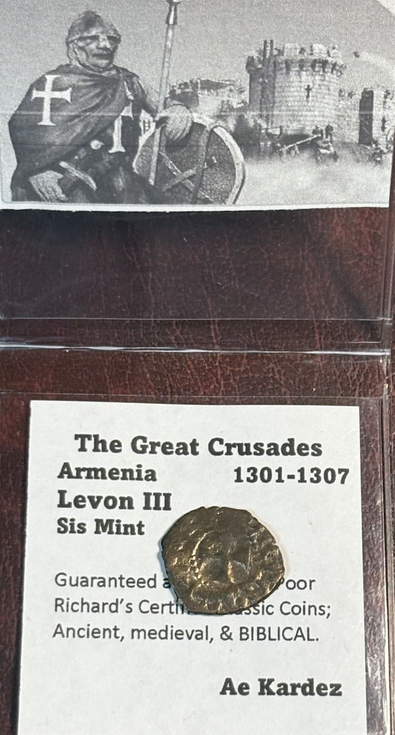 Crusades Coin. Knights Templar Levon III 1301-1307 Armenia Sis Mint 18-22mm CB36