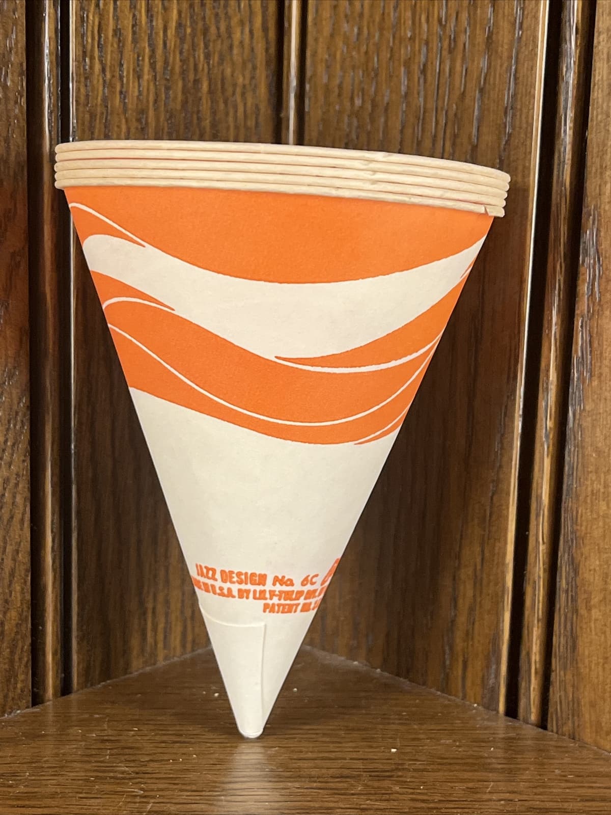 Vintage 1940 Lily Soda Fountain Tulip Vee Paper Cone Cup Drug Store Pharmacy 6oz 2