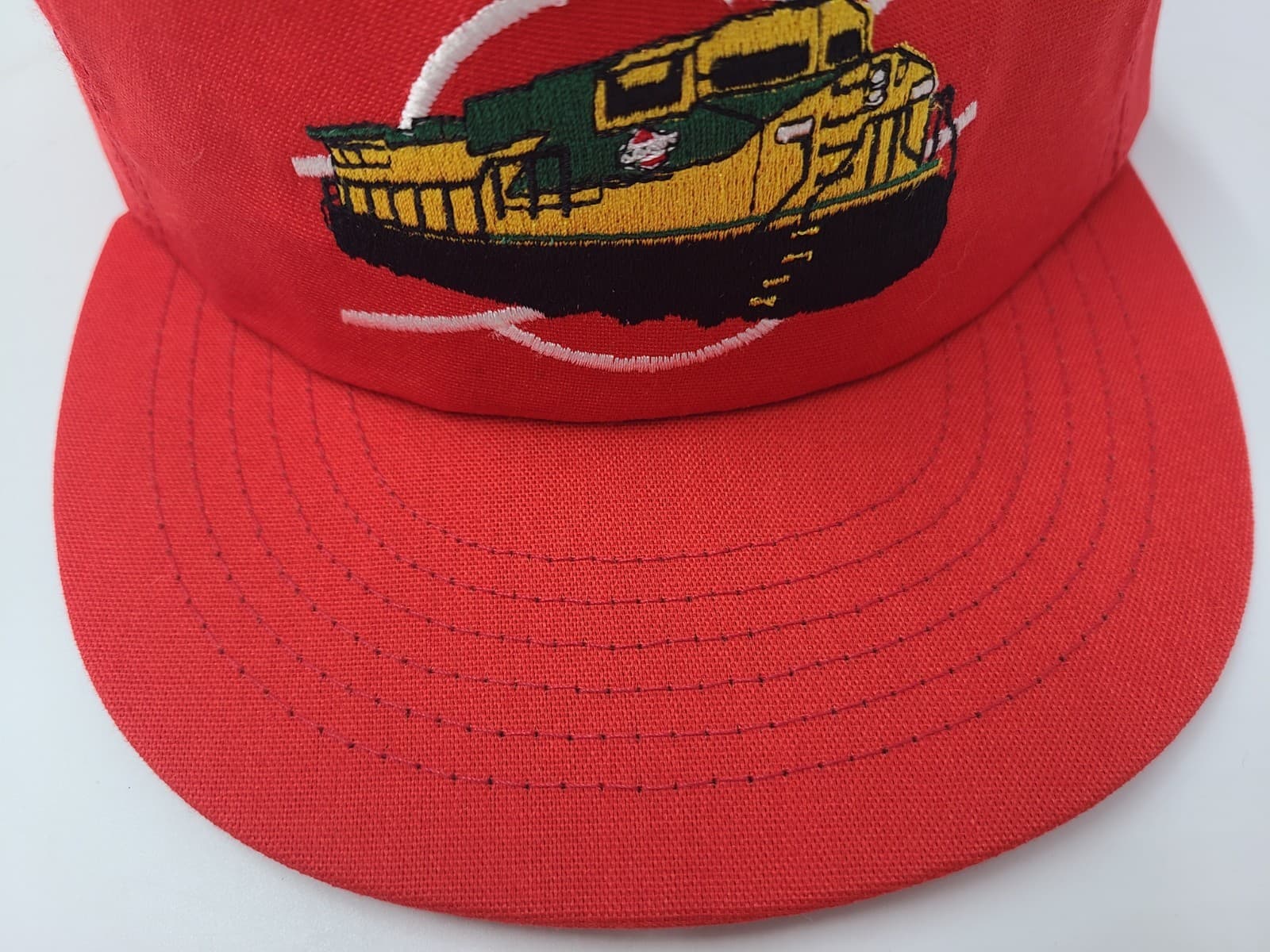 Vtg Chicago & North Western Railway System Strapback (Fits Small) Hat Cap Train 3