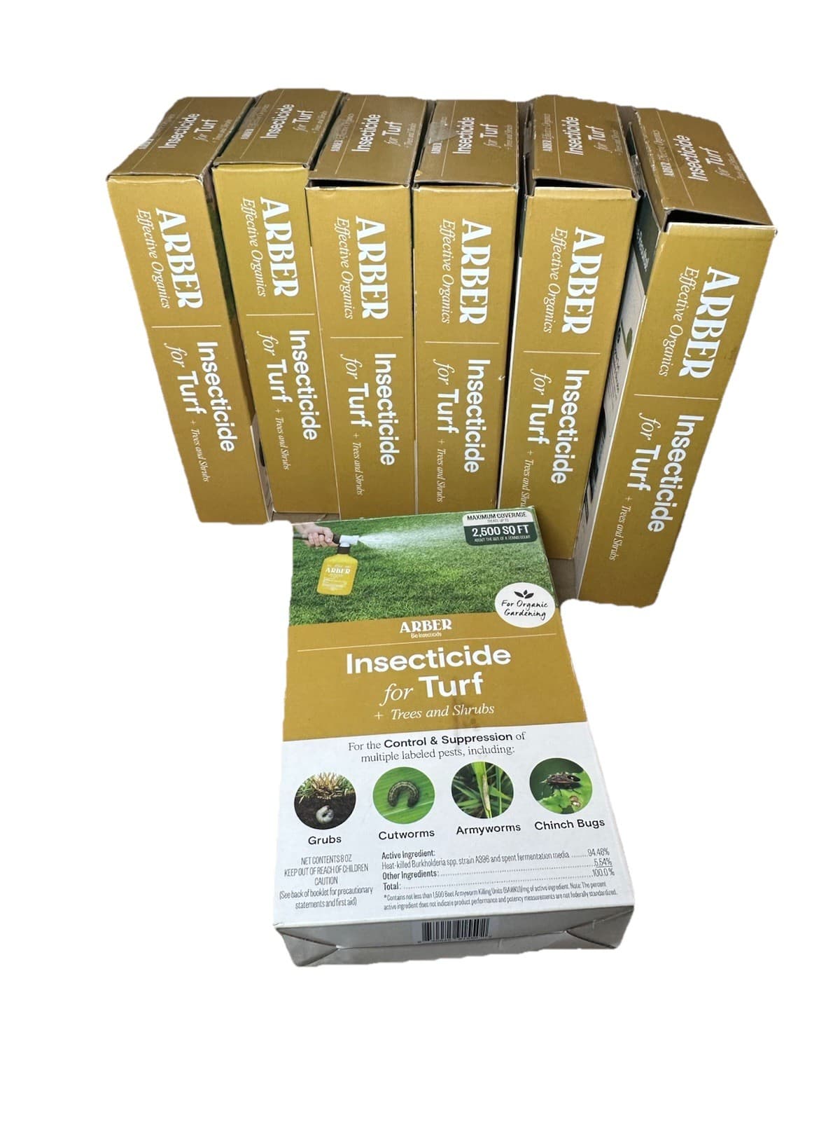 7 X Arber Organic Lawn Tree And Shrub Insecticide Ready To Spray Fertilizer New