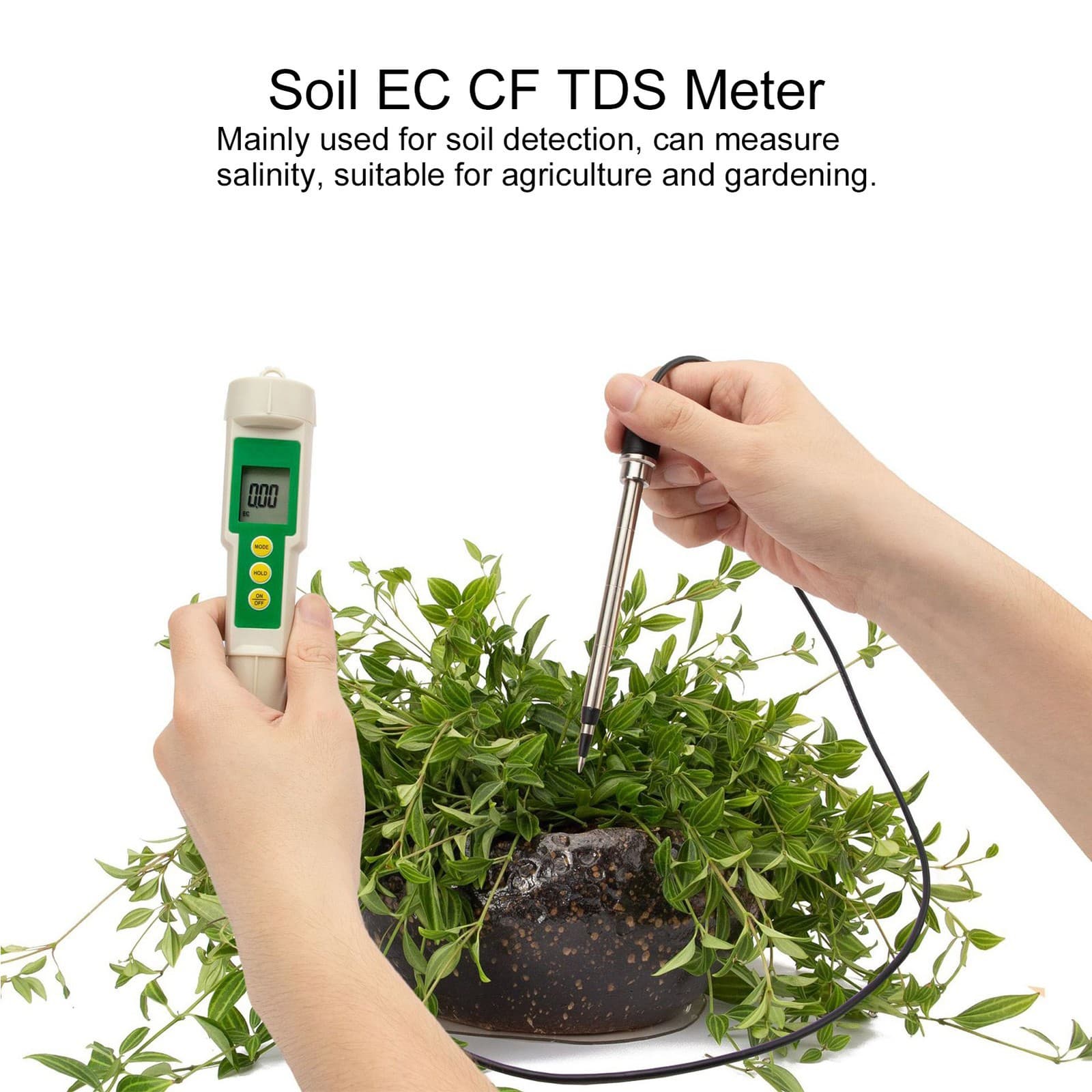 EC3185 Portable EC CF Soil Tester Meter For Garden Horticultural Agriculture US 2