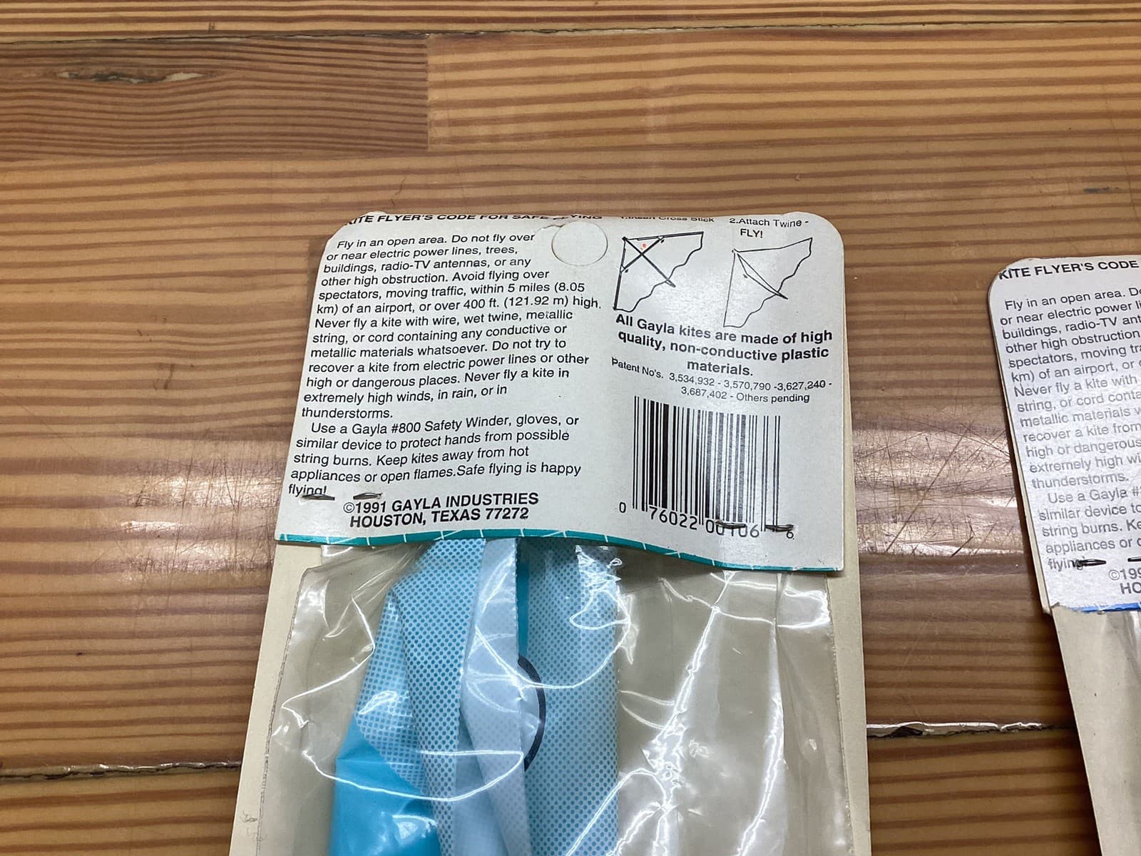 Vintage 1991 Gayla 42" Kites Pair Sky Raider & Mermaid Still Sealed🪁 L👀K ! 5