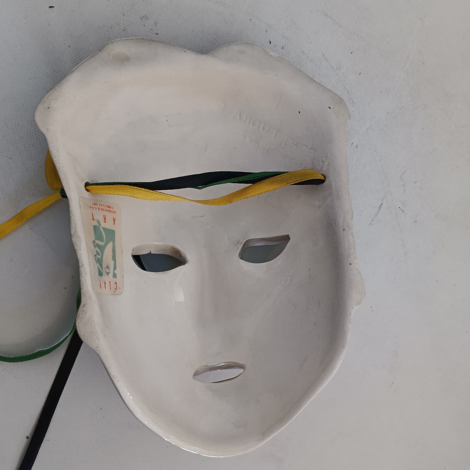 About Face Clay Art Wall Mask Flamingo Dancer San Francisco Claudia Cohen VTG 4