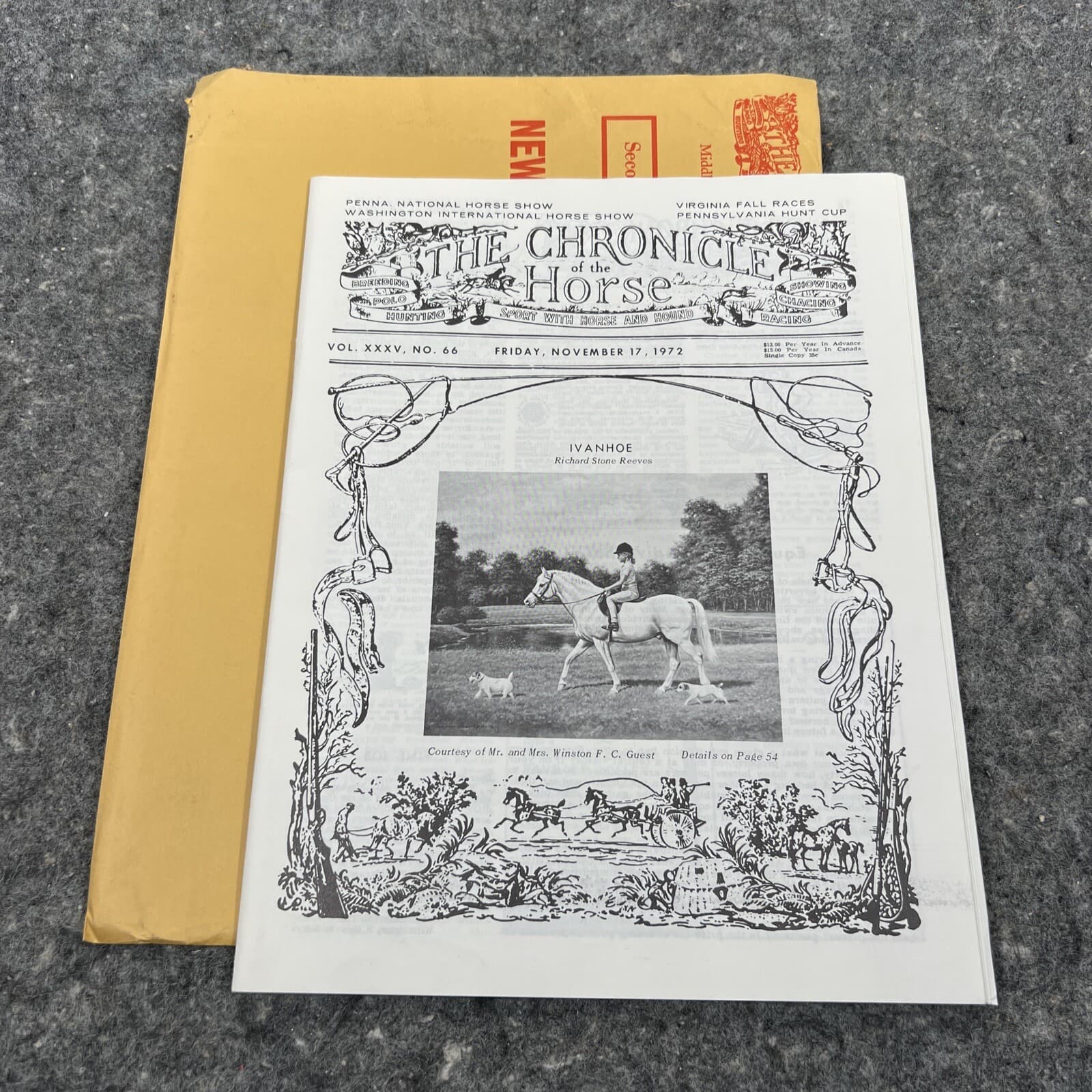 Nov 17 ,1972 The Chronicle of the Horse -"Ivanhoe" Vol XXXV #66