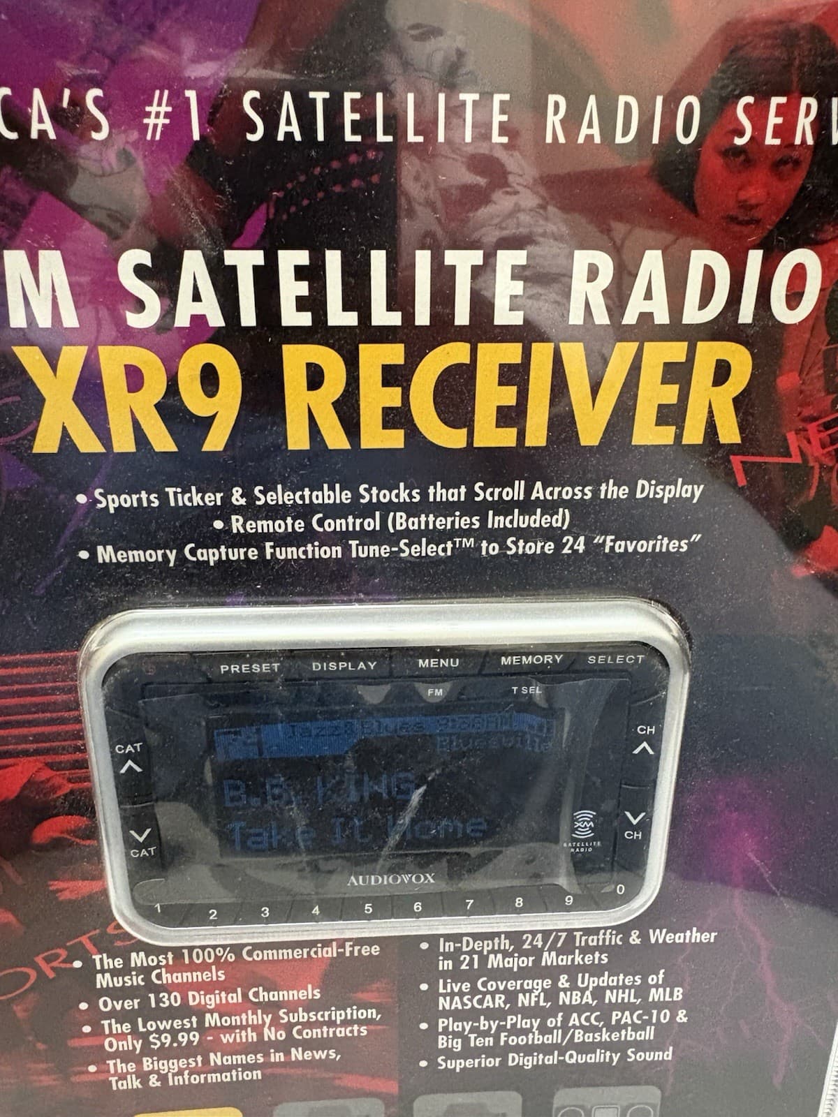 AUDIOVOX XM Satellite Radio XR9 Receiver Satellite Radio NO DOCKING STATION 3