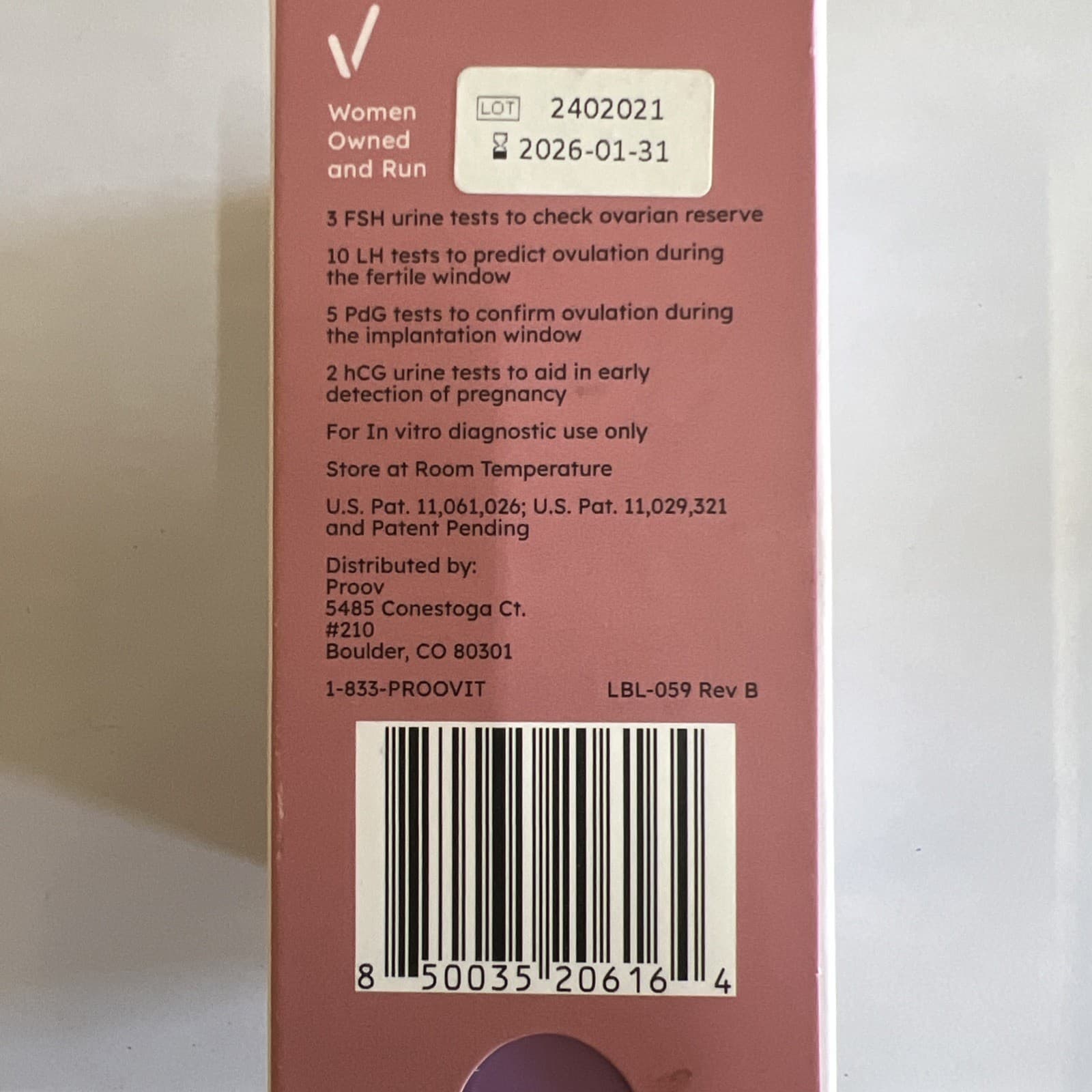 Proov Fertility 4 in 1 Test - 1 Cycle Test Kit (20 tests)  Exp 01/26+ NEW !!! 2