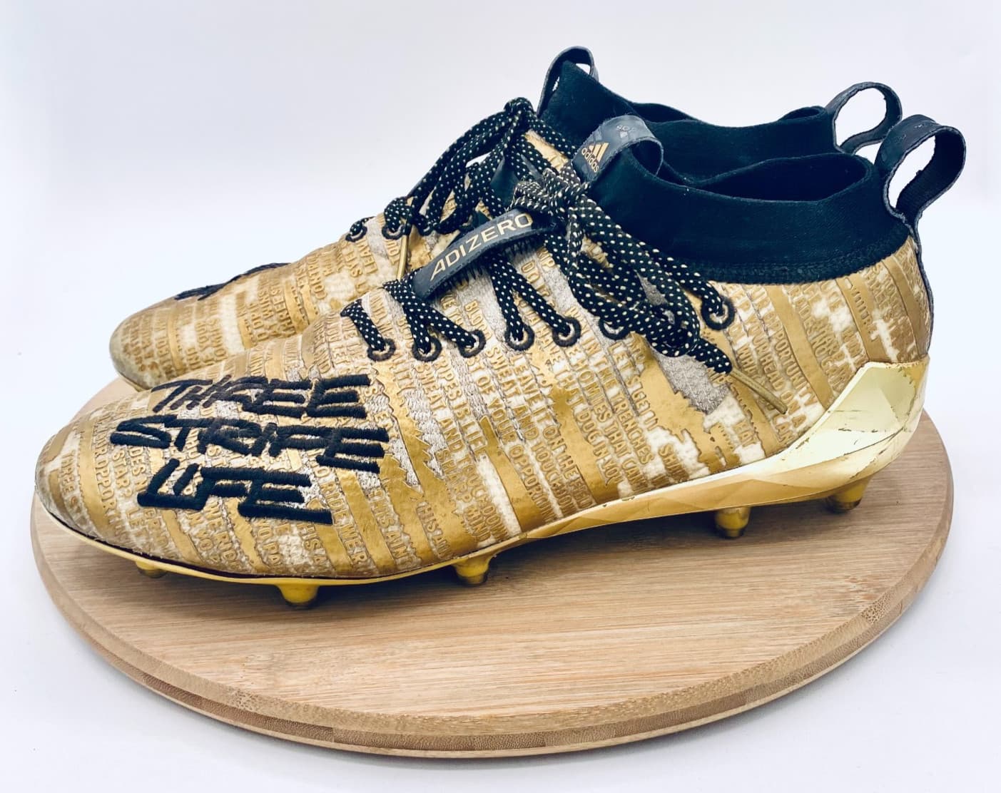 Adidas Adizero x Snoop Dogg Football Cleats 10.5 Gold Three Stripe Life Athletic 5