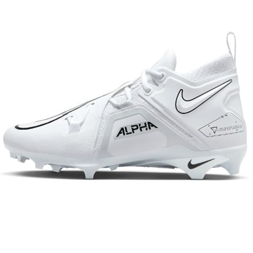 Nike Alpha Menace Pro 3 Mid Football Cleats CT6649-109 White/Grey - Pick Size!