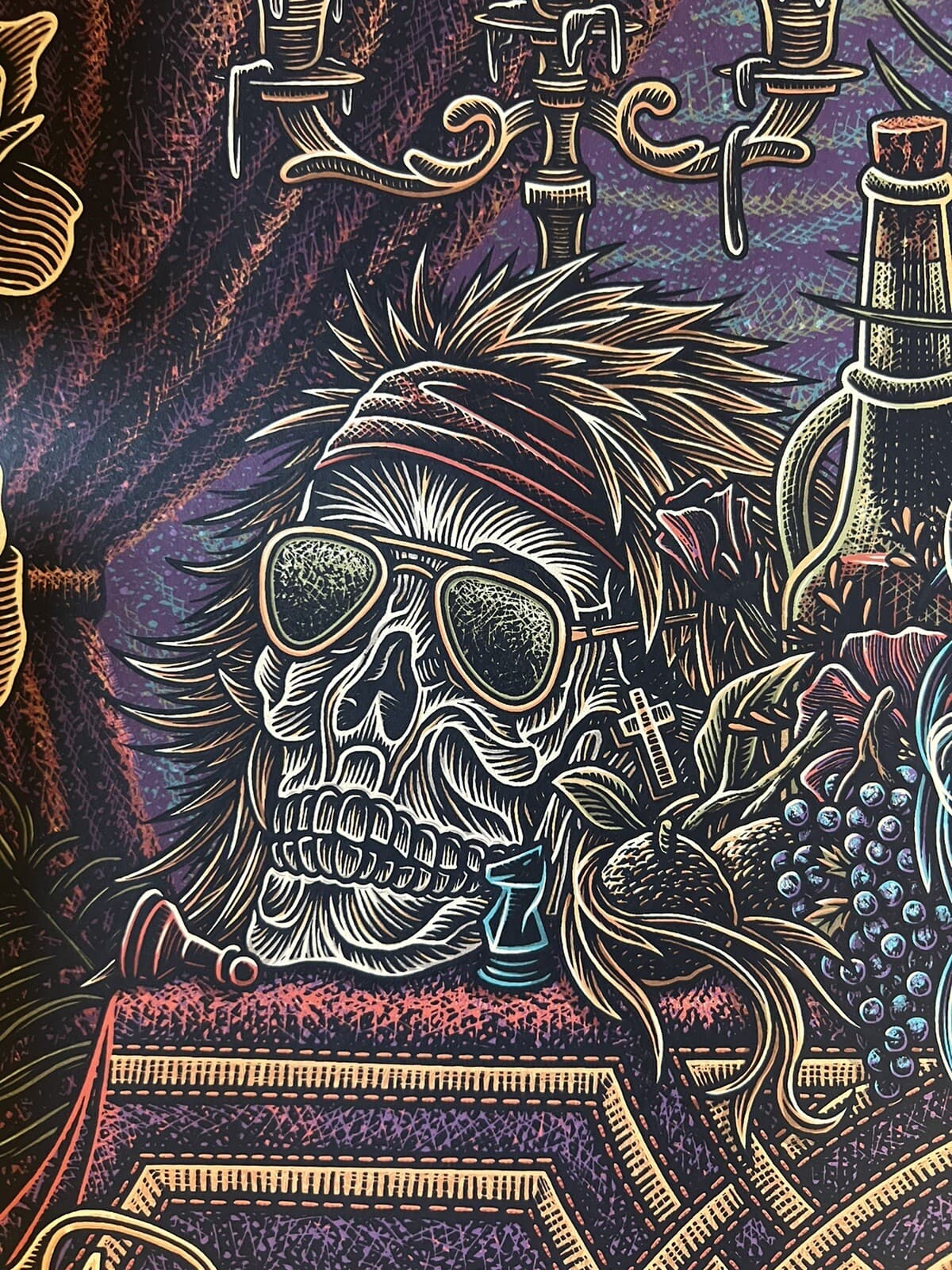 GUNS N ROSES VERY RARE APPETITE FOR DESTRUCTION METALLIC POSTER #78/325 2