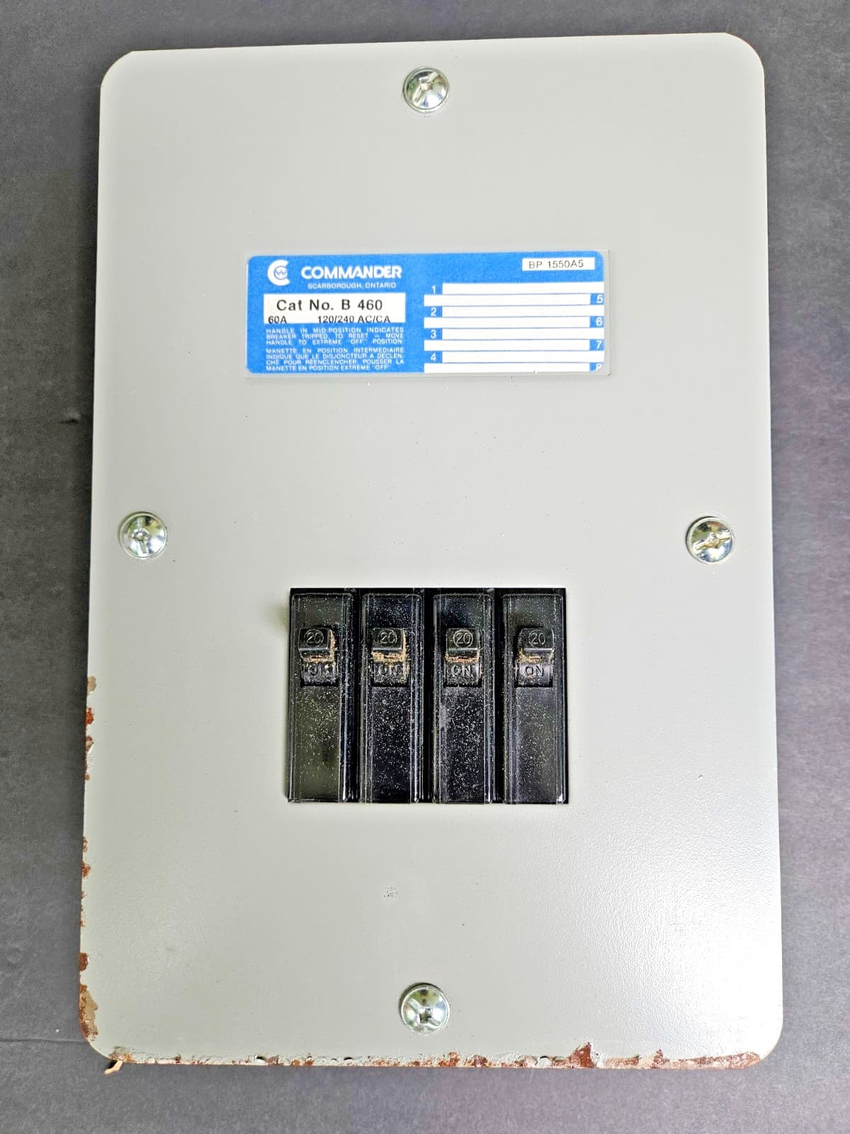 Commander Model B460 - 60 Amp Breaker Box - New Old Stock 4