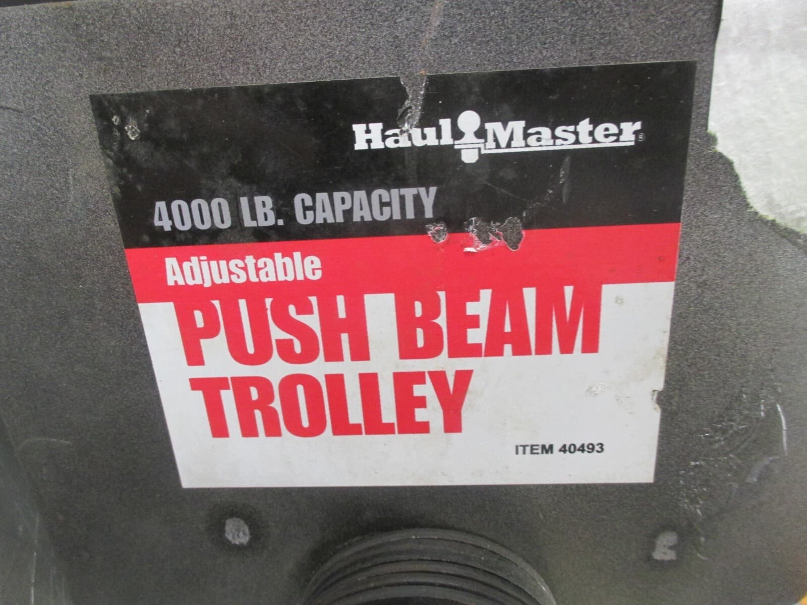 USED Haul Master 2-Ton Adjustable Push-Pull Chain Fall Beam Trolley 3