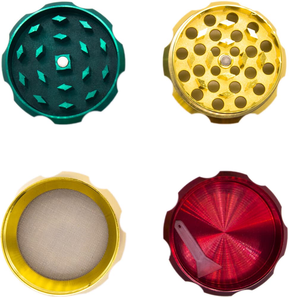 2.2" 55MM 4 Layer Metal Tobacco Crusher Hand Muller Smoke Grinder Rasta Drum 3