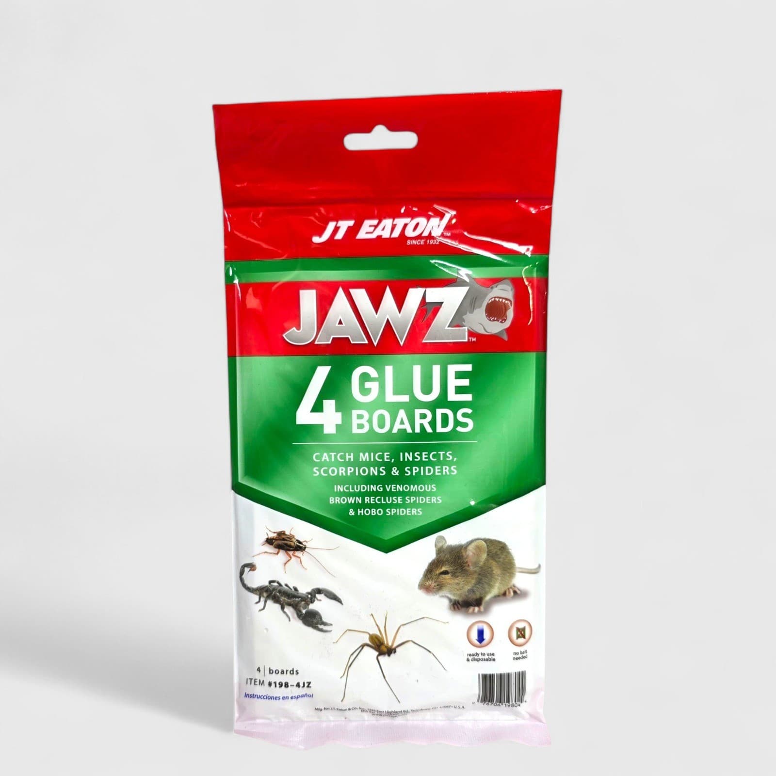 8 Jawz Covered Folding Glue Boards Mouse Insect Spider Control Trap JT Eaton 2
