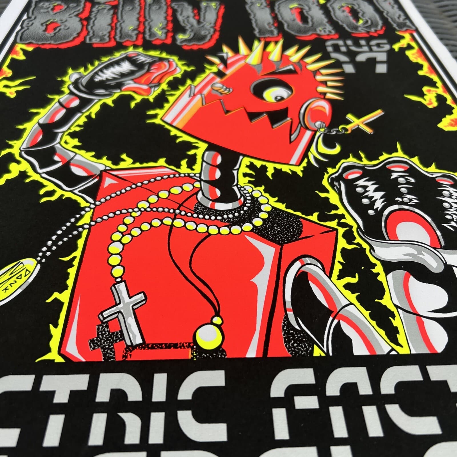 Billy Idol Electric Factory Philadelphia Signed #’d /150 Original Concert Poster 6