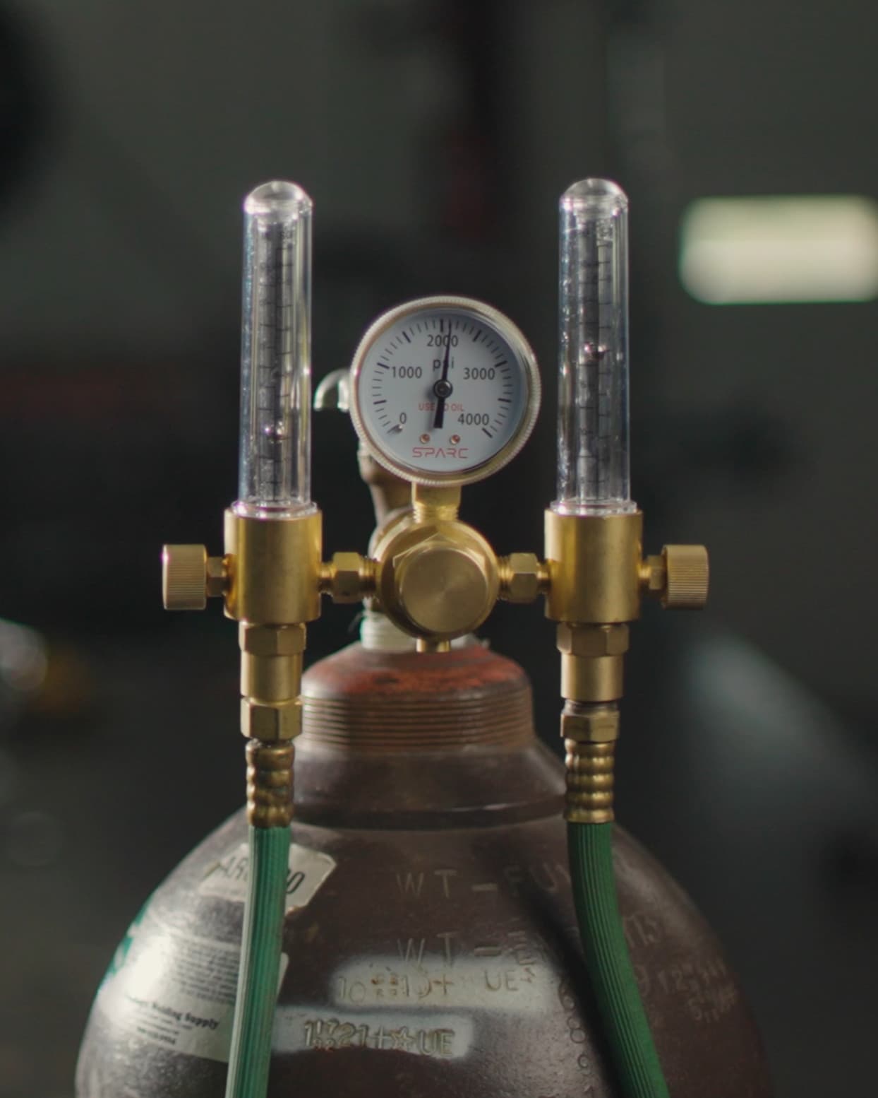 SPARC Dual Output Argon Welding Flow Meter + Regulator 0-60 CFH CGA-580 MIG TIG 6