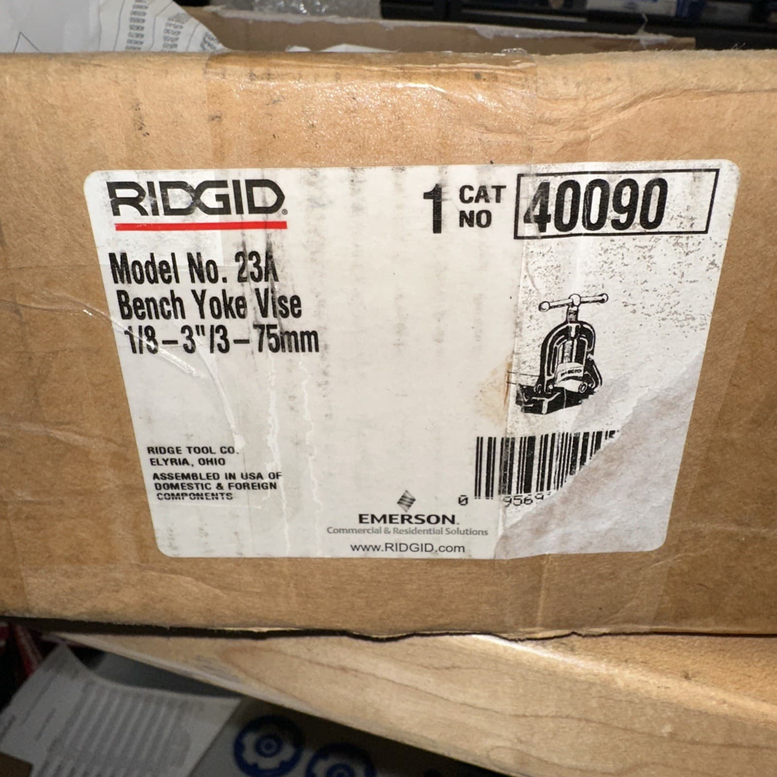 RIDGID No. 23 Bench Yoke Pipe Vise 1/8"-3"  Pipe Bench Mount Vise USA 3