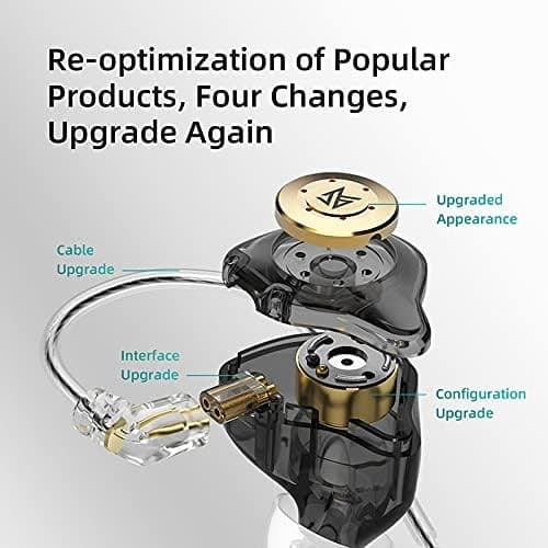 KZ EDX PRO 1DD 10mm Dual Magnetic Dynamic Driver HiFi In-Ear Monitors with Detac 3