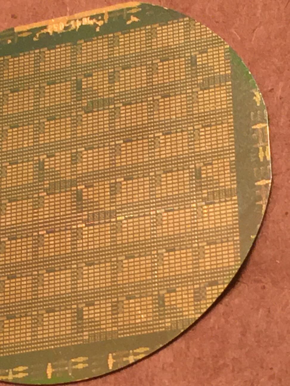 2" Gold Silicon Wafer Unique Extremely Rare RF NAND Vintage CPU Chip 4