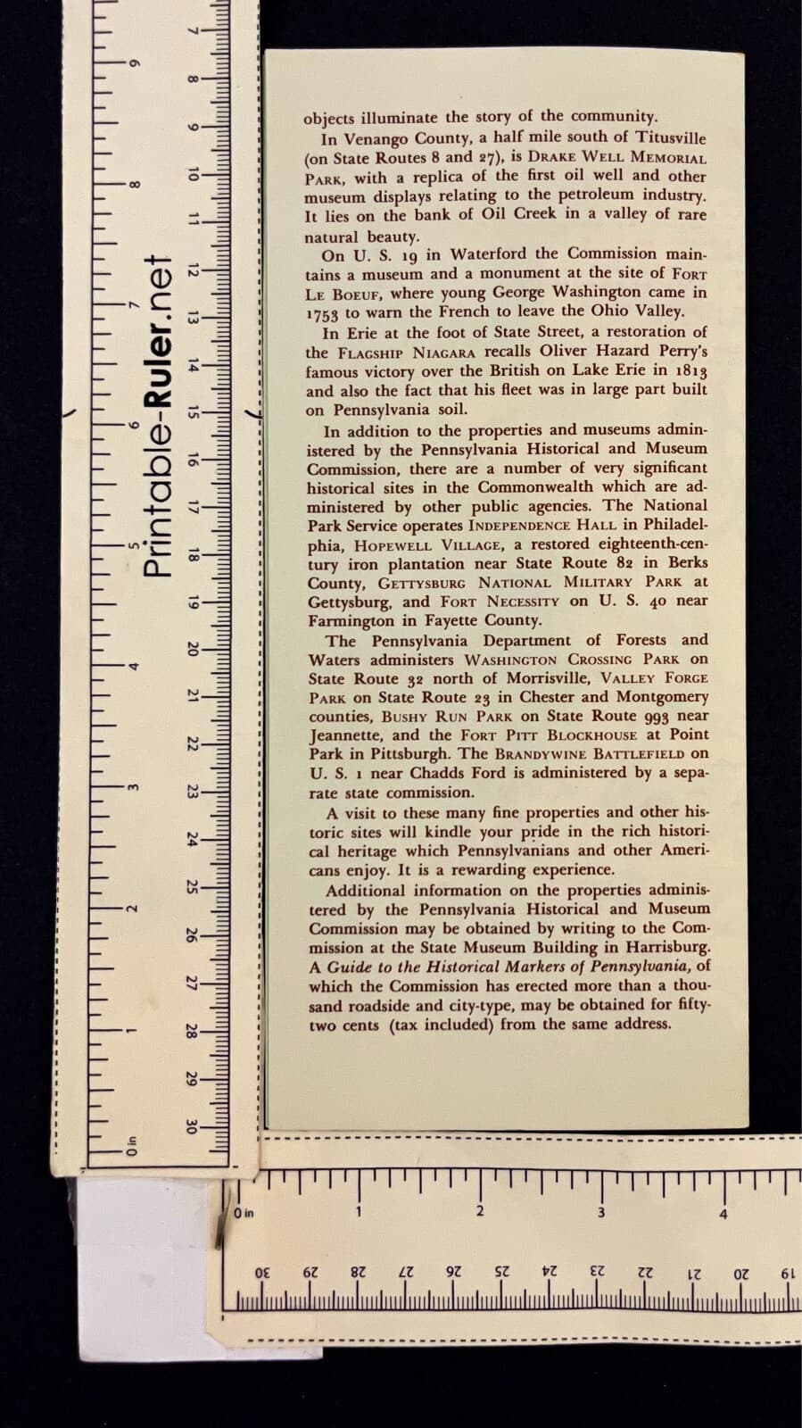 1960s Pennsylvania Trail Of History Heritage Guide Map Vintage Travel Brochure 4