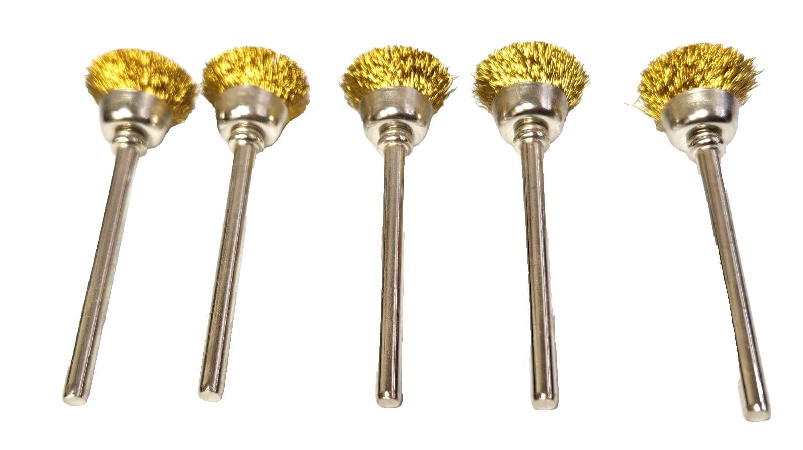 26075 Weiler Miniature Brass Wire Cup Brush 5/8" x 1/8" x .005" LOT OF 5 Dremel 5