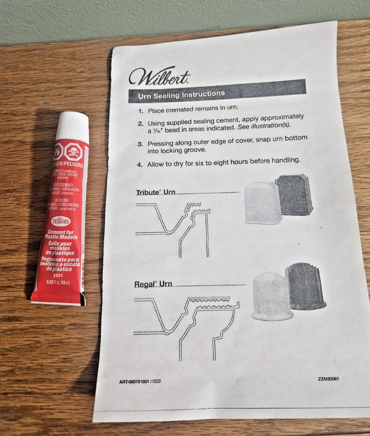 Urn Wilbert Regal Marblon Urn P300 Cremation Urn Pebble Dust Adult Size 5