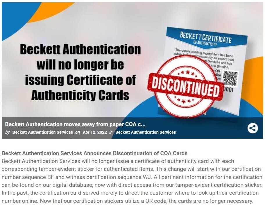 WARRICK DUNN Signed 9/29/97 SPORTS ILLUSTRATED Beckett Auth. (BAS) NO LABEL 2