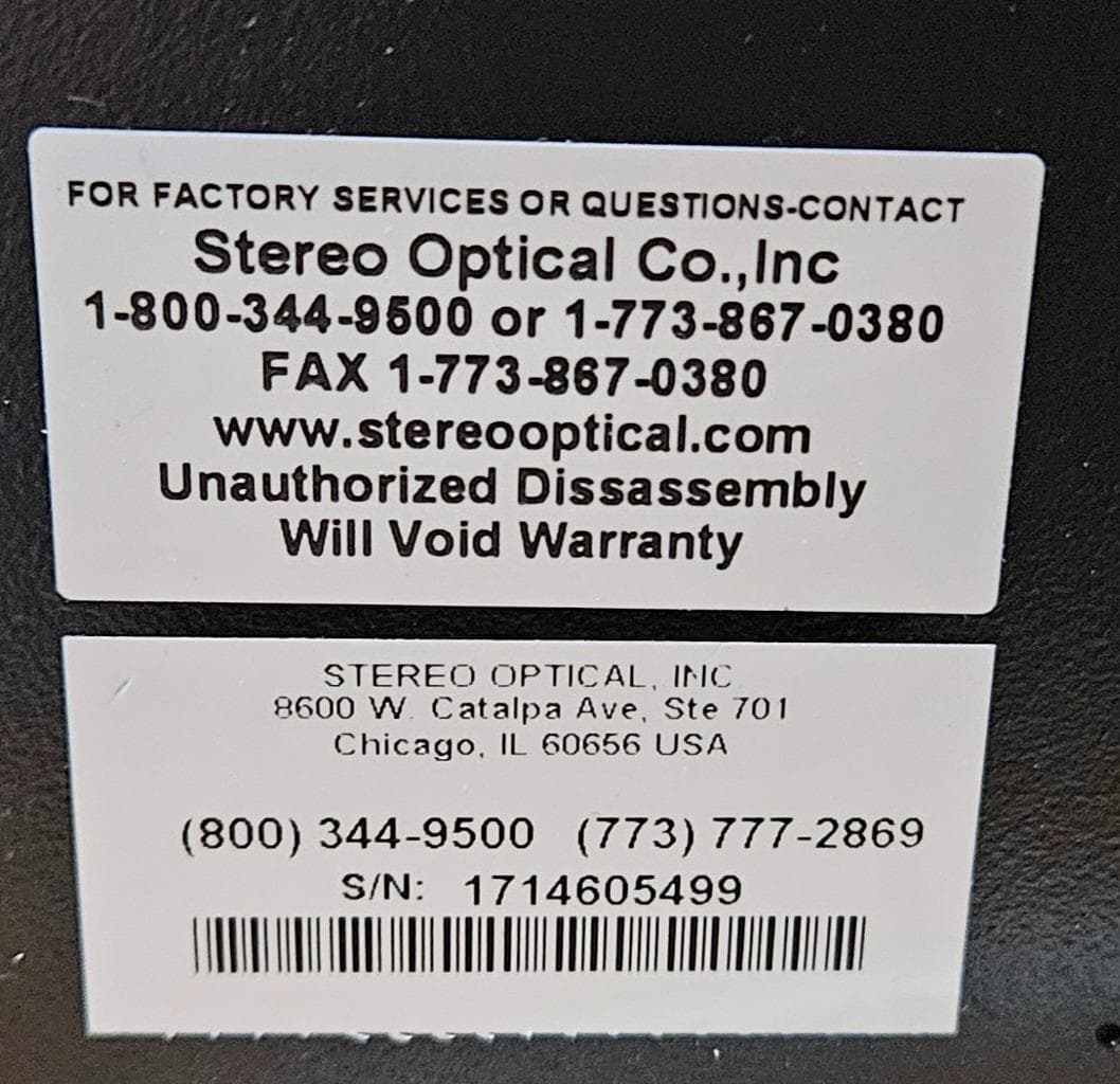 Stereo Optical Optec 1000 DMV Vision Screener Tester Control Power Box !  v 2