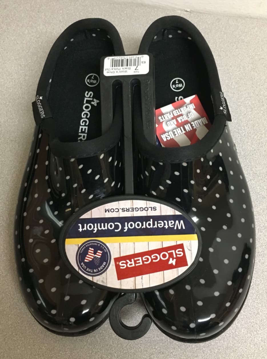 Sloggers 5113BP07 Black Polka Dot Women's Garden/Rain Shoes Size 7 US 2