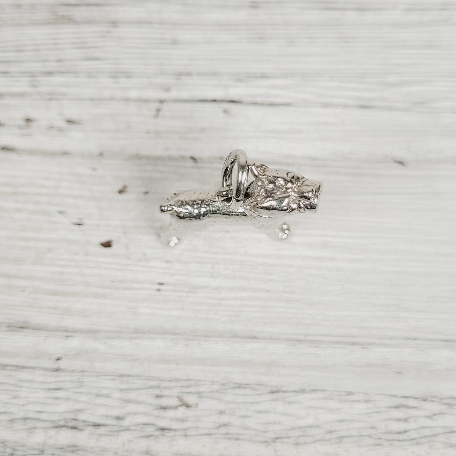 VINTAGE BULL DOG STERLING SILVER 925 PENDANT MOVING CHARM RETRO PRETTY 2