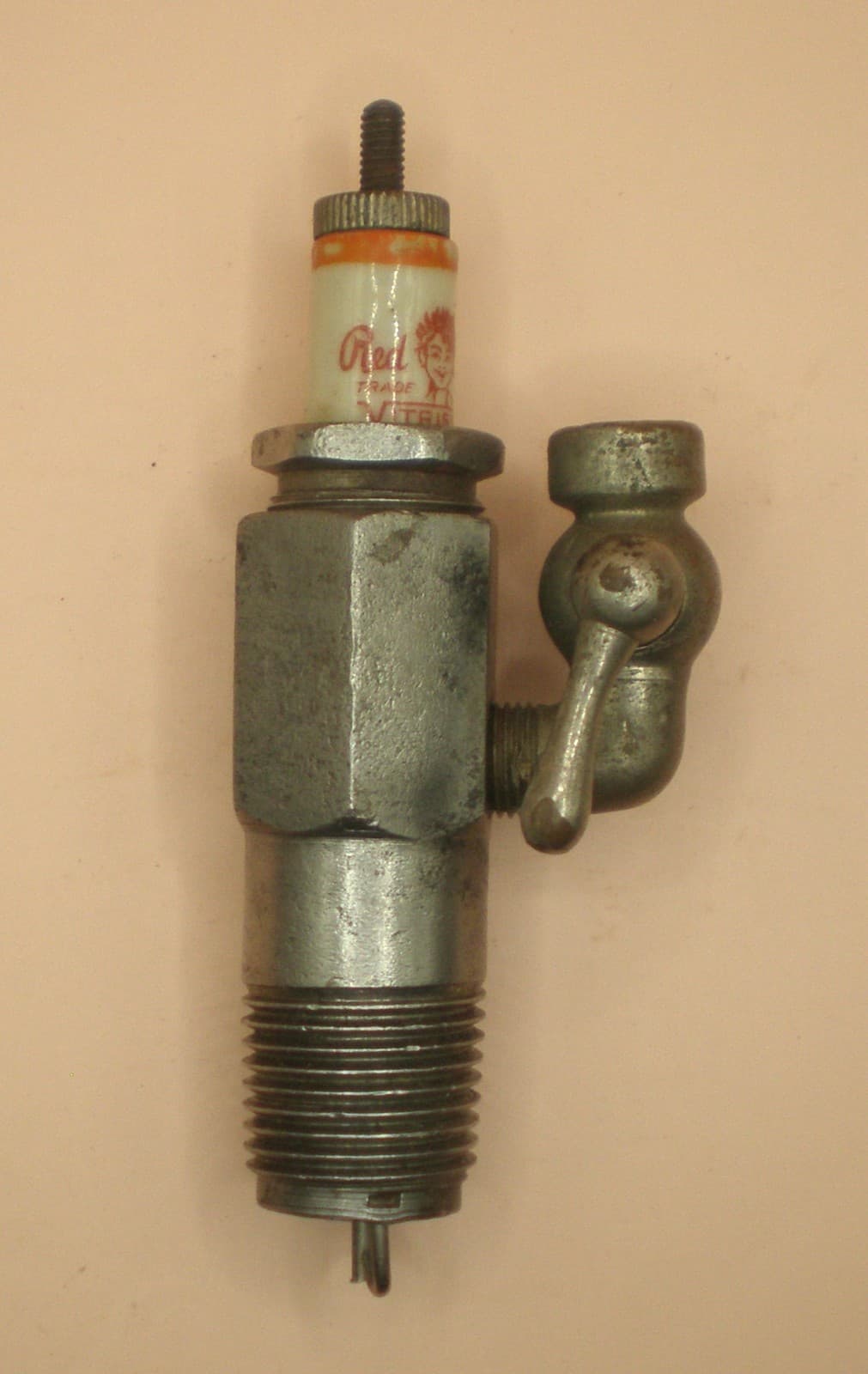 Vintage Collectible RED HEAD Primer Spark Plug, Long Reach, NOS