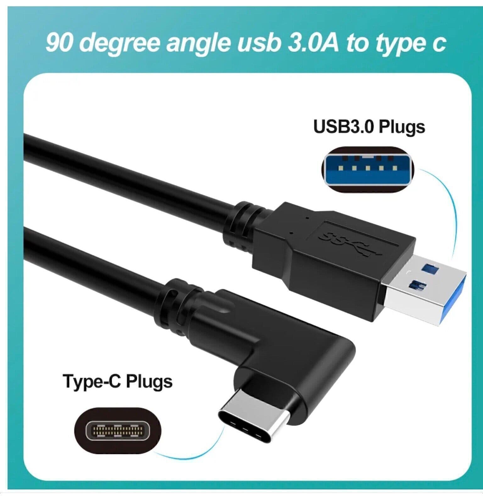 Link Cable 16FT Compatible for Oculus/Meta Quest 2/1, USB 3.2 Gen 1 Type A to C 3