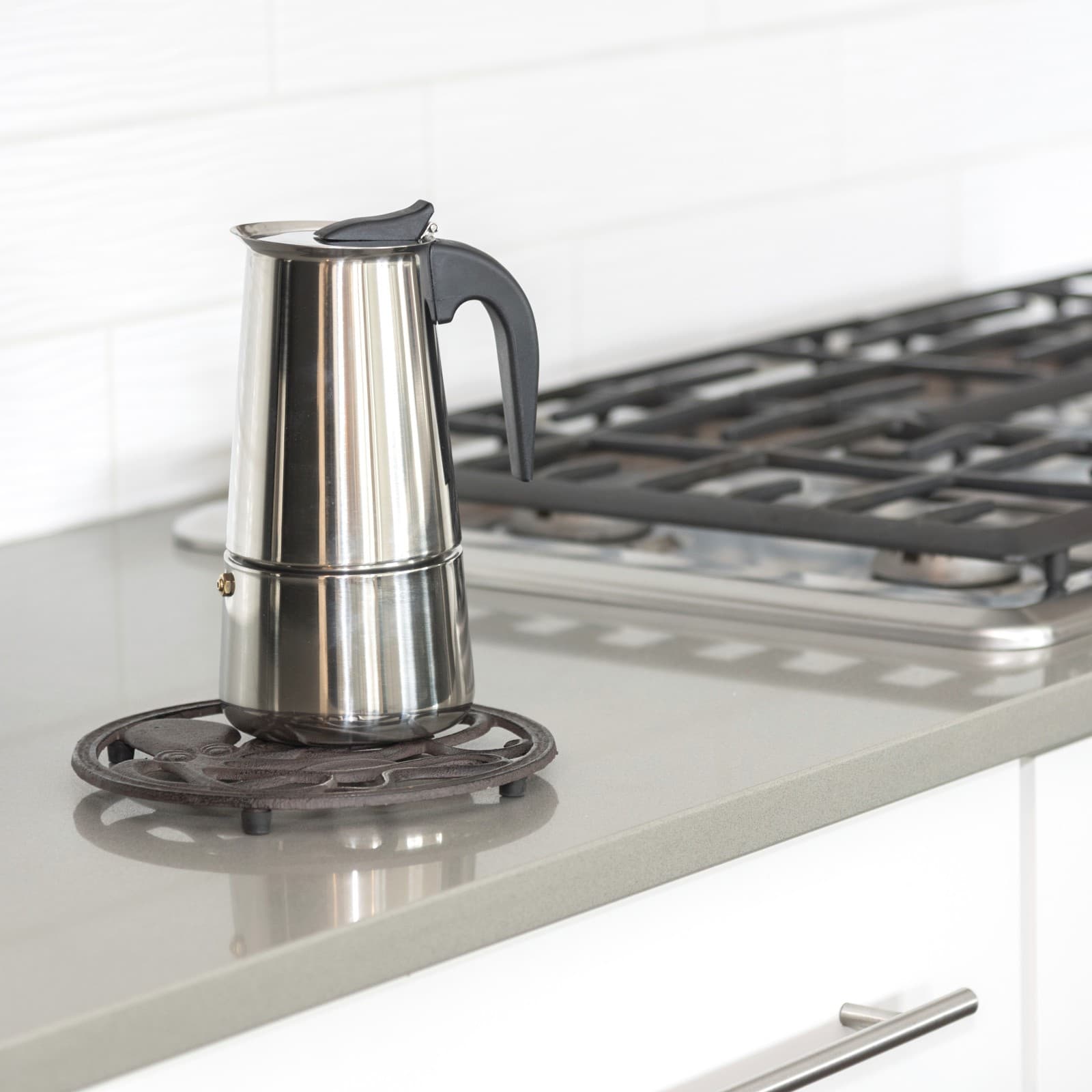 GASARÉ, Cast Iron Trivet, Metal Trivet, Octopus Design, Rubber Feet, 8 Inches 4