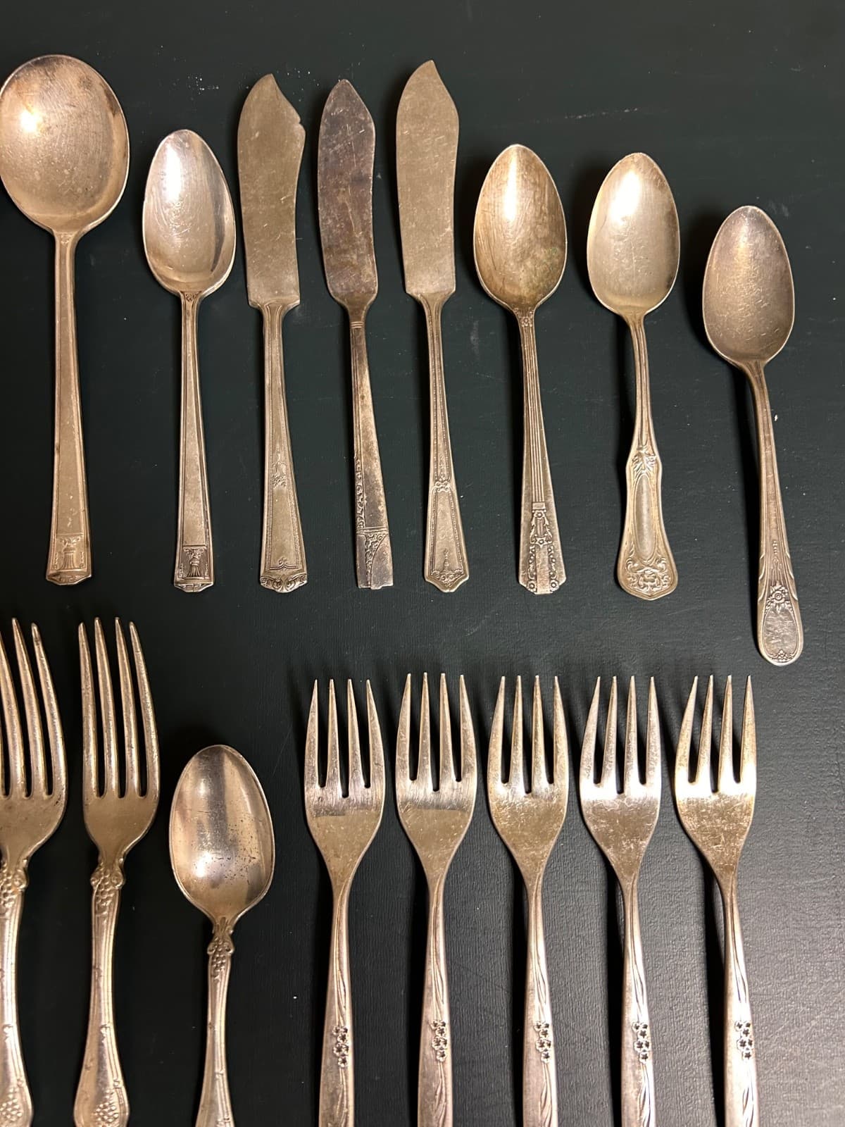 50-piece Vintage Craft Silver Plate Flatware Mixed Lot 4