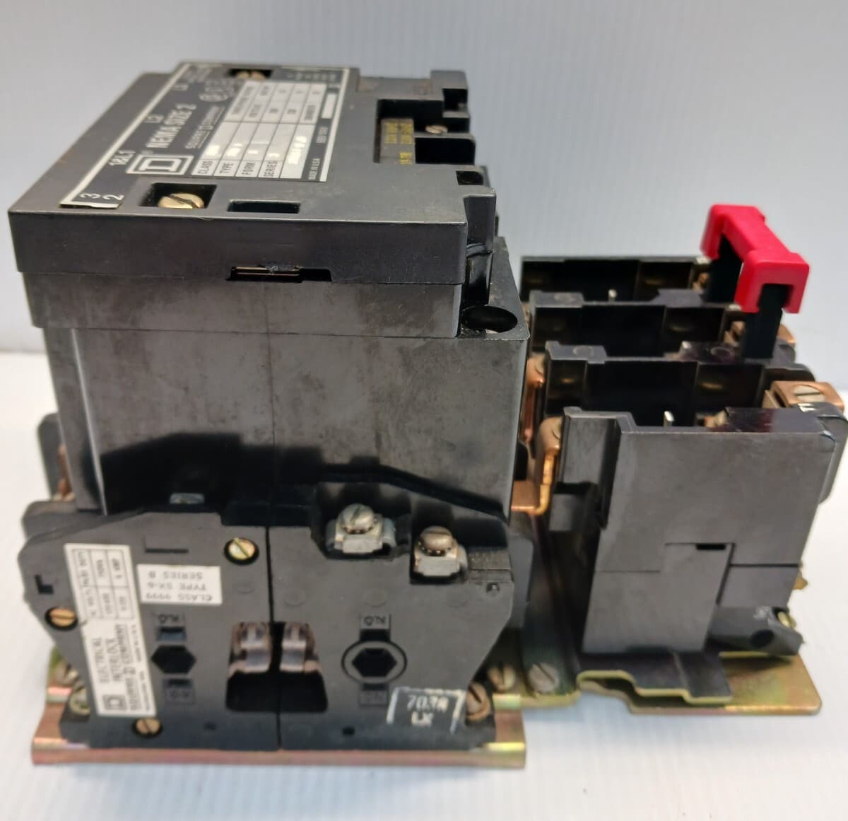 SQUARE D SIZE 2 MOTOR STARTER 8536 SD01 COIL 120V 25 HP 45 AMP 4