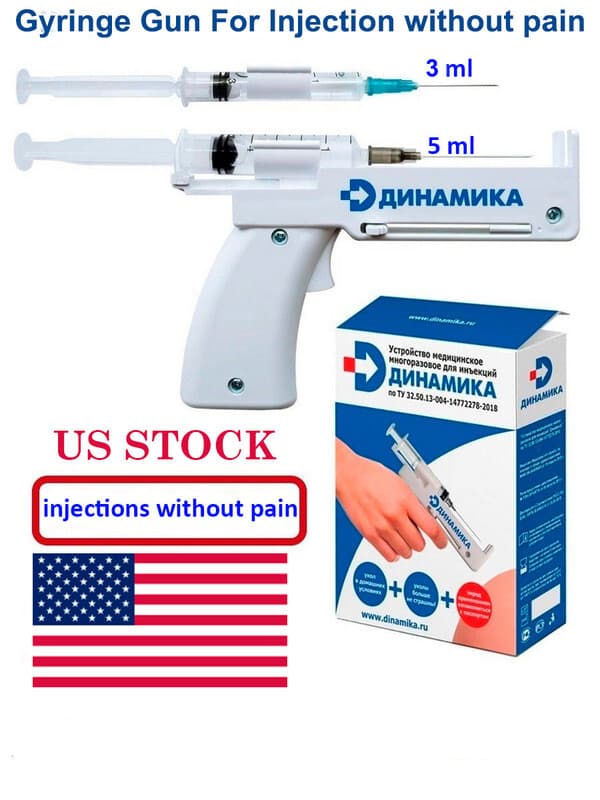 Refillable Dynamic injection gun for 3 and 5 ml syringes Ship from USA