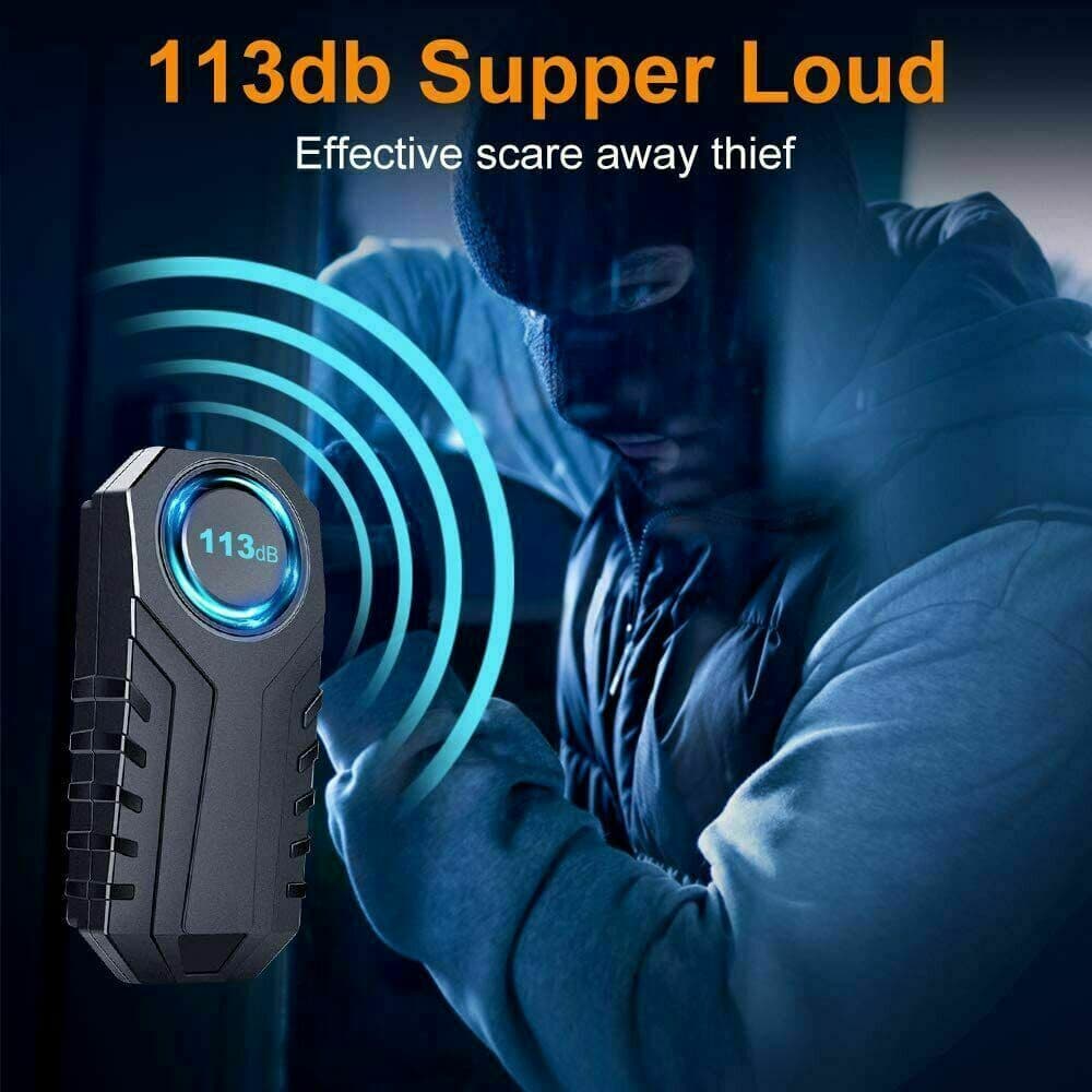 3× Wireless Anti-Theft Motorcycle Bike Alarm System Vibration Sensor with Remote 5