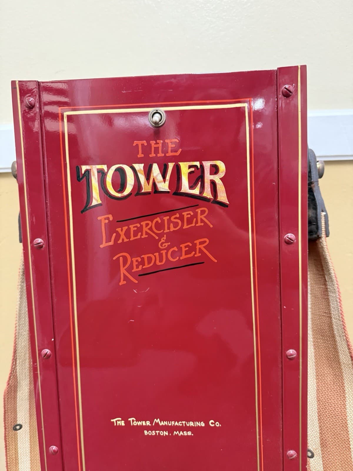 Fully Restored Antique Exercise Machine Tower Mfg Boston Butt Buster Exerciser  2