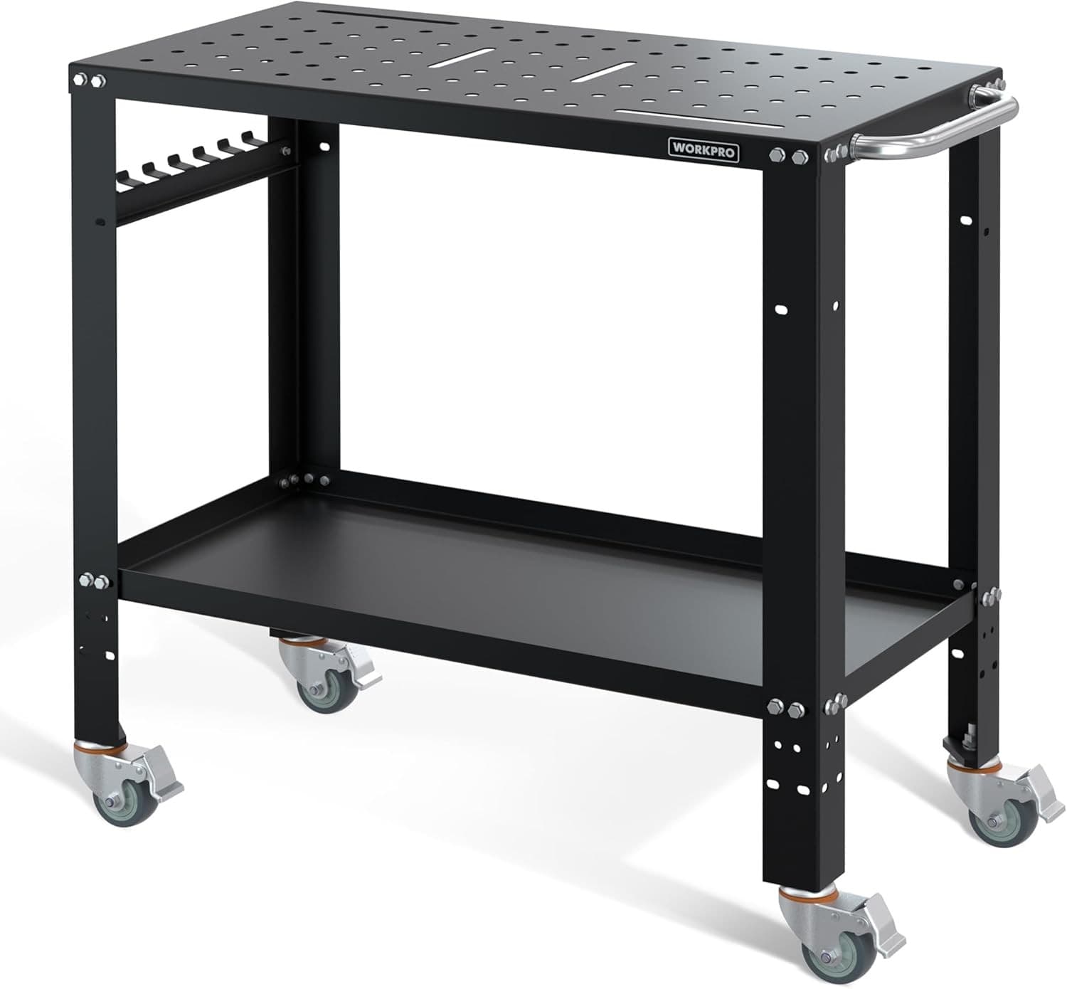 WORKPRO 36"×18" Welding Table 1200 lbs Load Capacity 5/8" Hole Welding Workbench 2