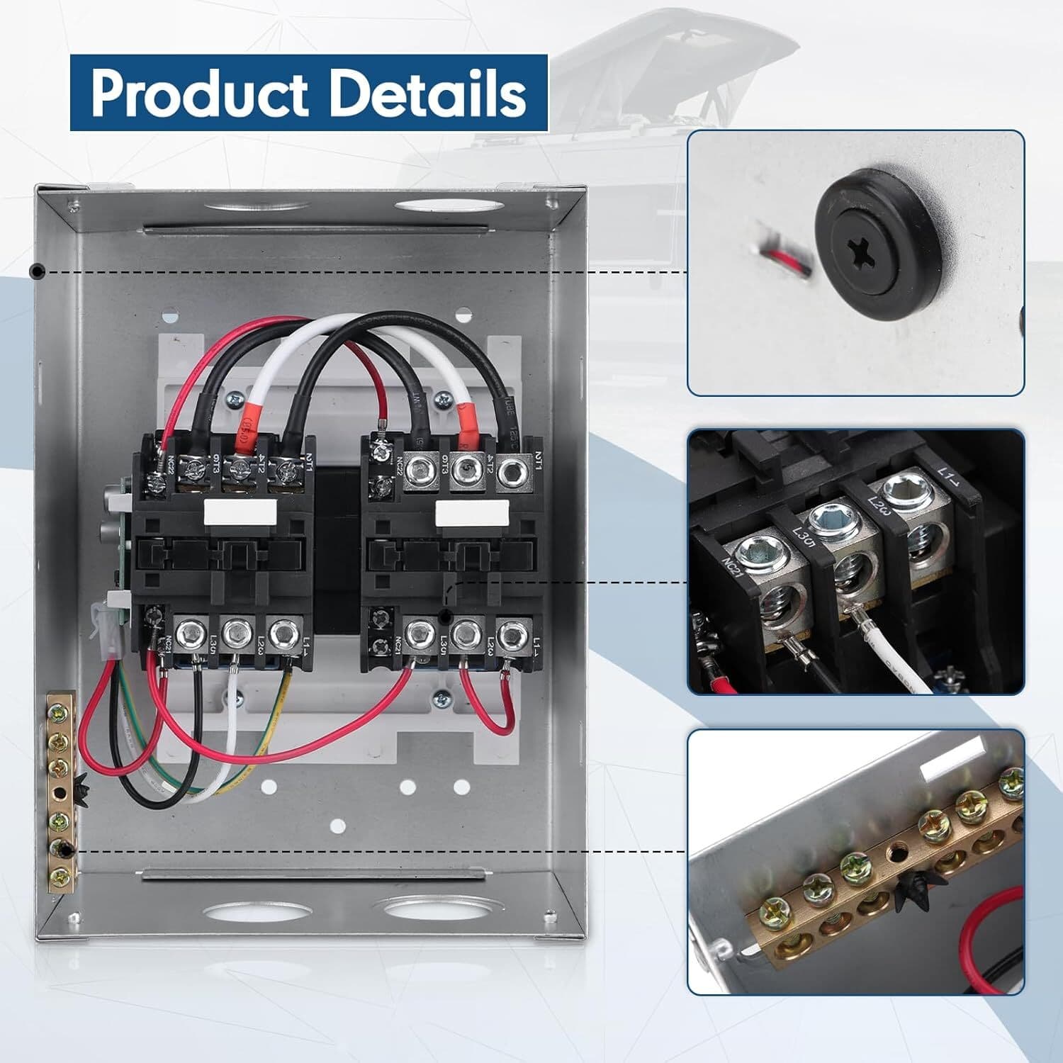 50 Amp Transfer Switch RV Automatic Transfer Switch for RV Speedboats Home Stand 5