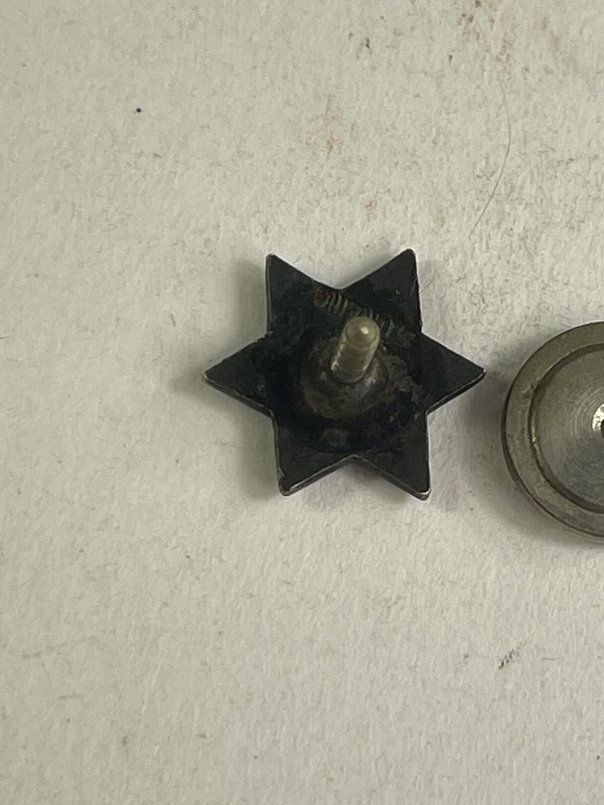 Star of David Lapel Pin Sterling Silver Pre Owned Antique Estate 6