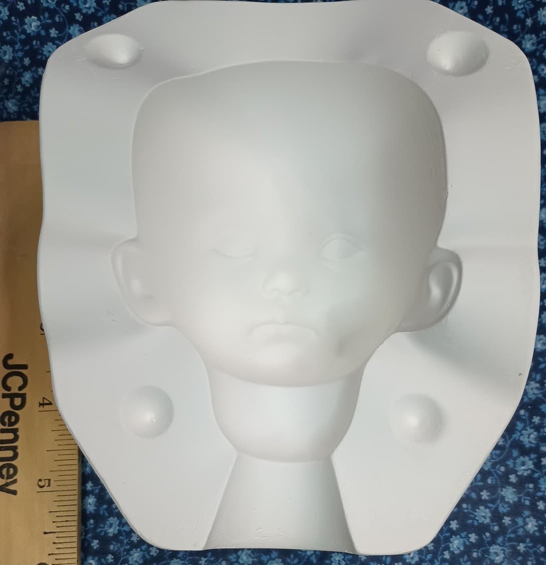 Vintage Ceramic Slip Mold Doll Head 14 Jenny Expressions Effner 2