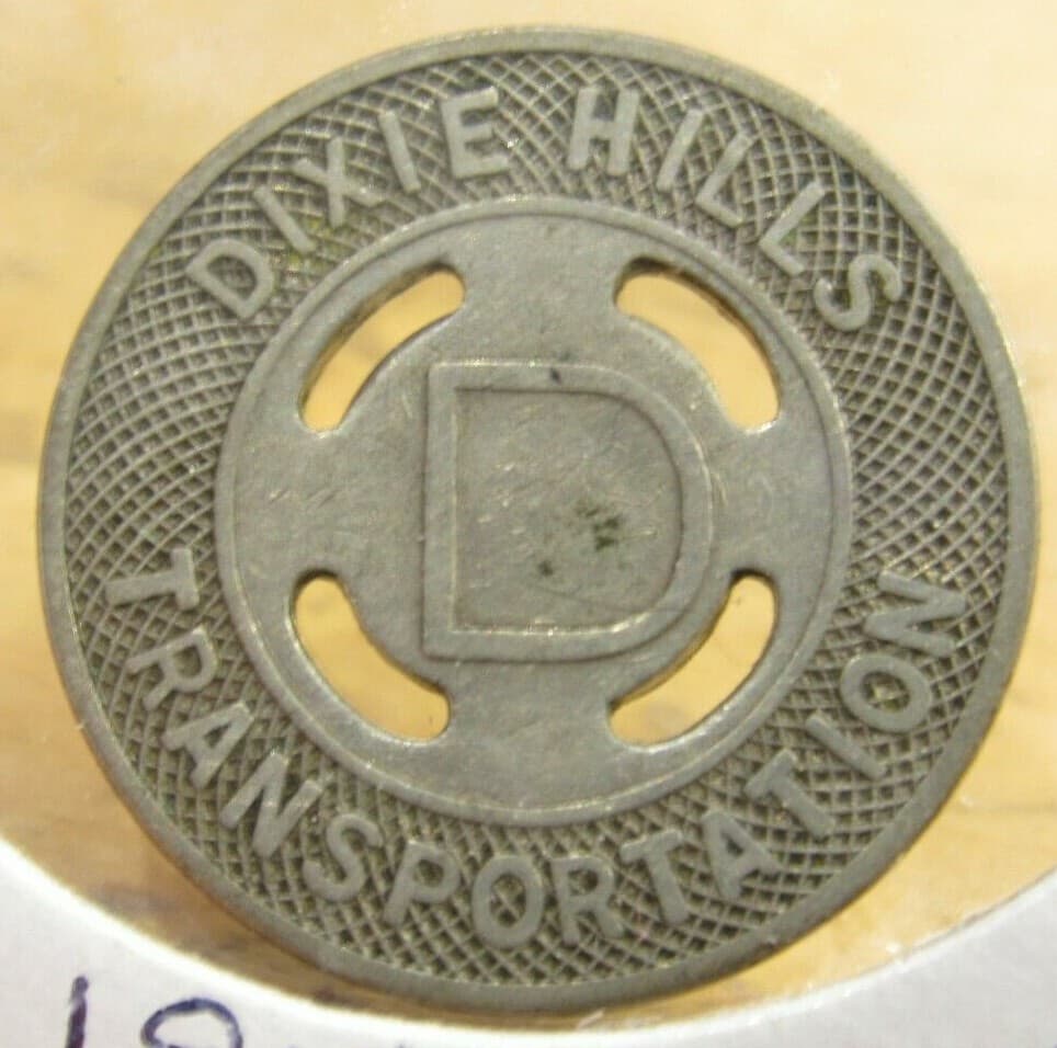 1946 Dixie Hills Transportation Atlanta, GA Transit Bus Token - Georgia
