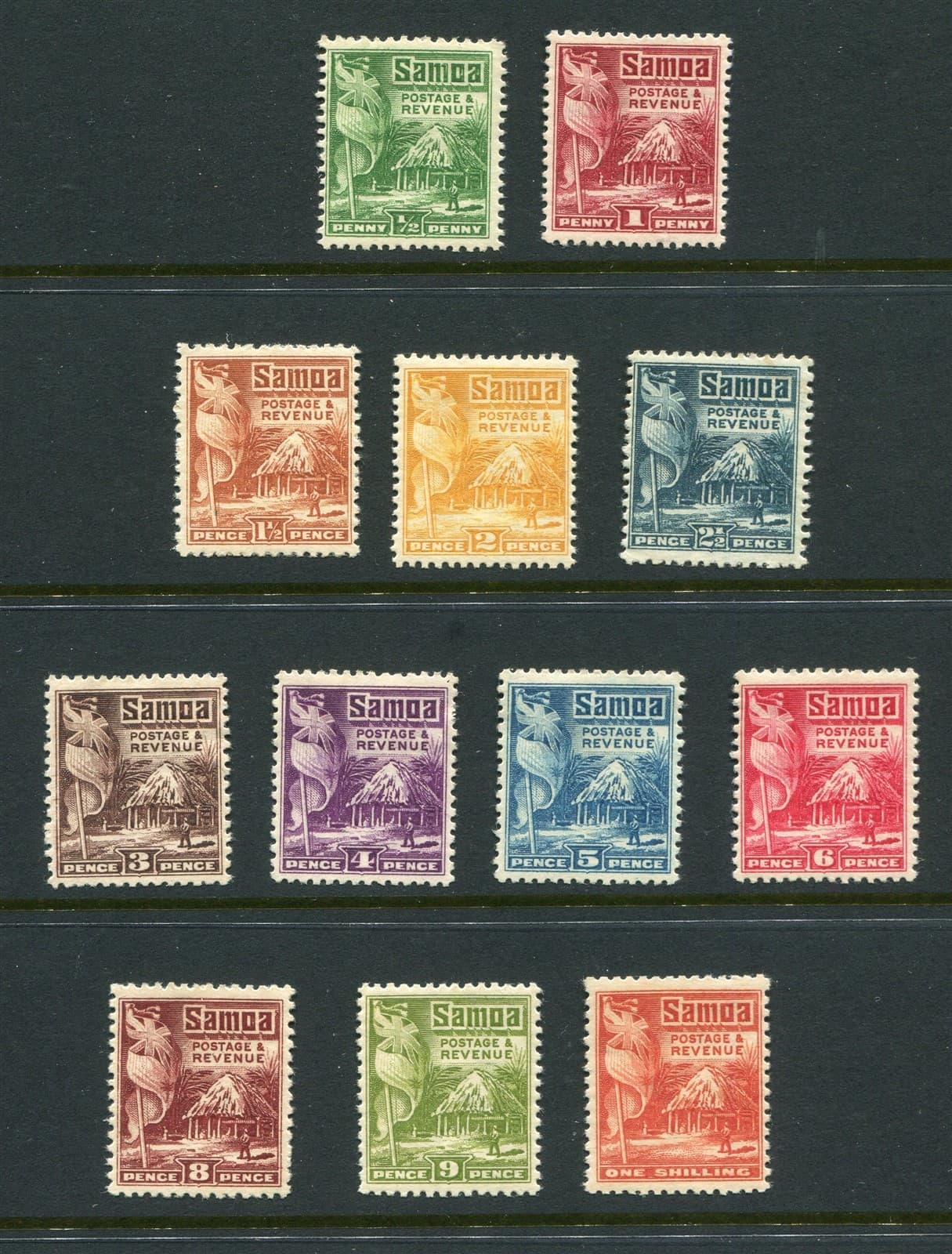 Samoa #142-153 Houses Complete Set [Mint Hinged]